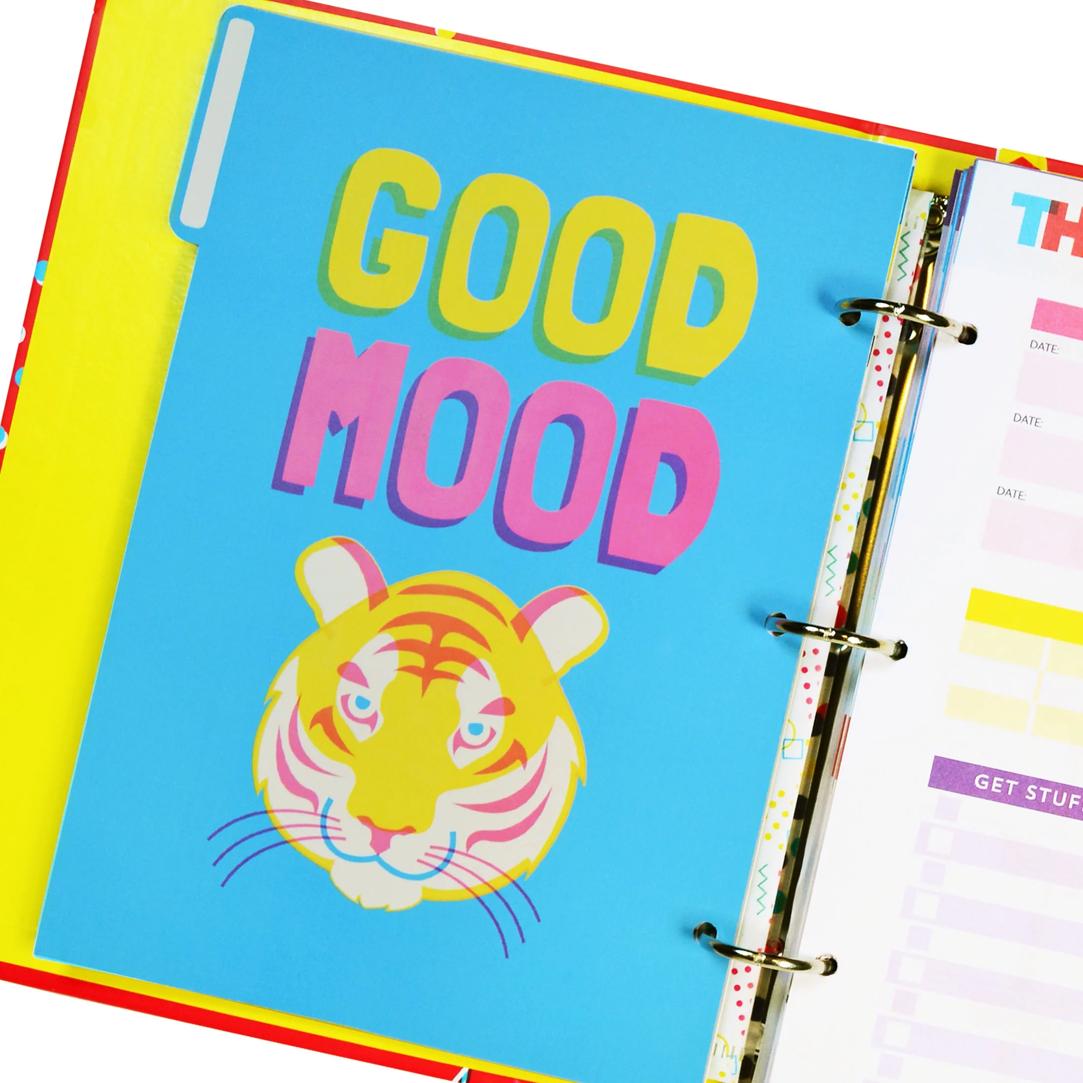 Pen + Gear Mini 3-Ring Binder Undated Planner with Bookmark Ruler, Sticky Notes, and Pencil Pouch