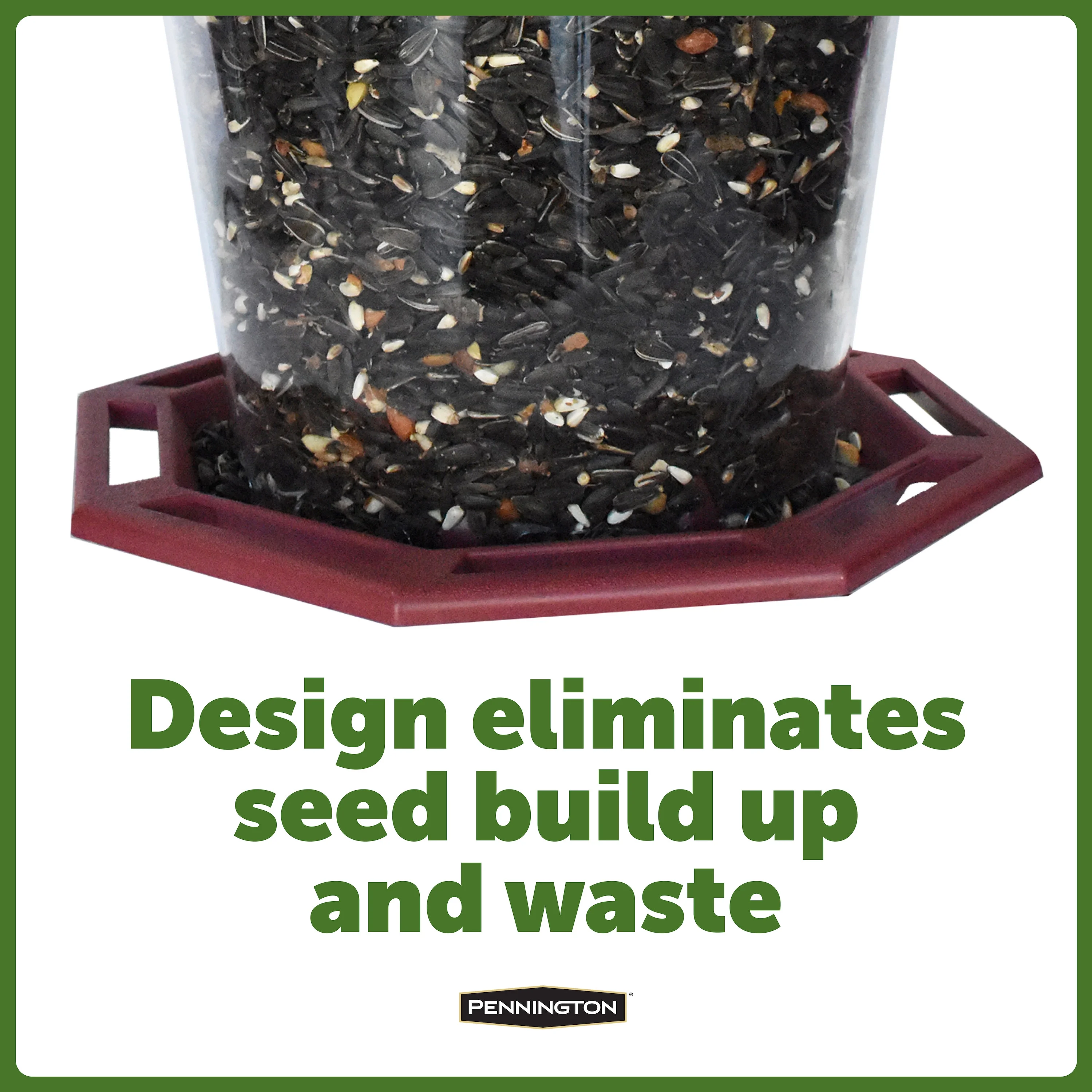 Pennington Earth Smart Red Recycled Resin Grand Ecozebo Wild Bird Feeder,  Jumbo 10 lb. Capacity, 1 Pack