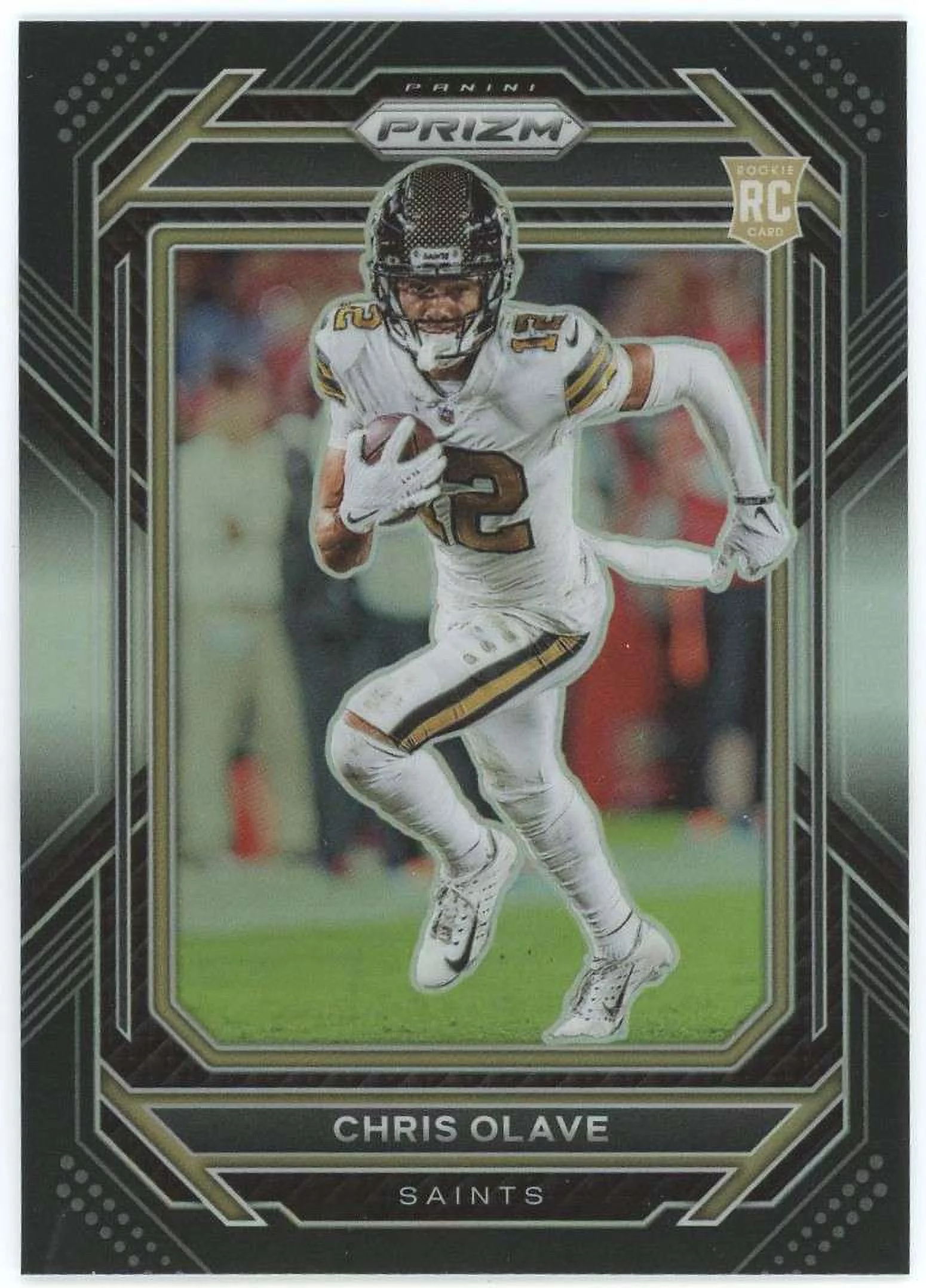NFL 2022 Panini Chronicles Prizm Black Silver Holo Prizm Chris Olave PB-14 (Rookie)