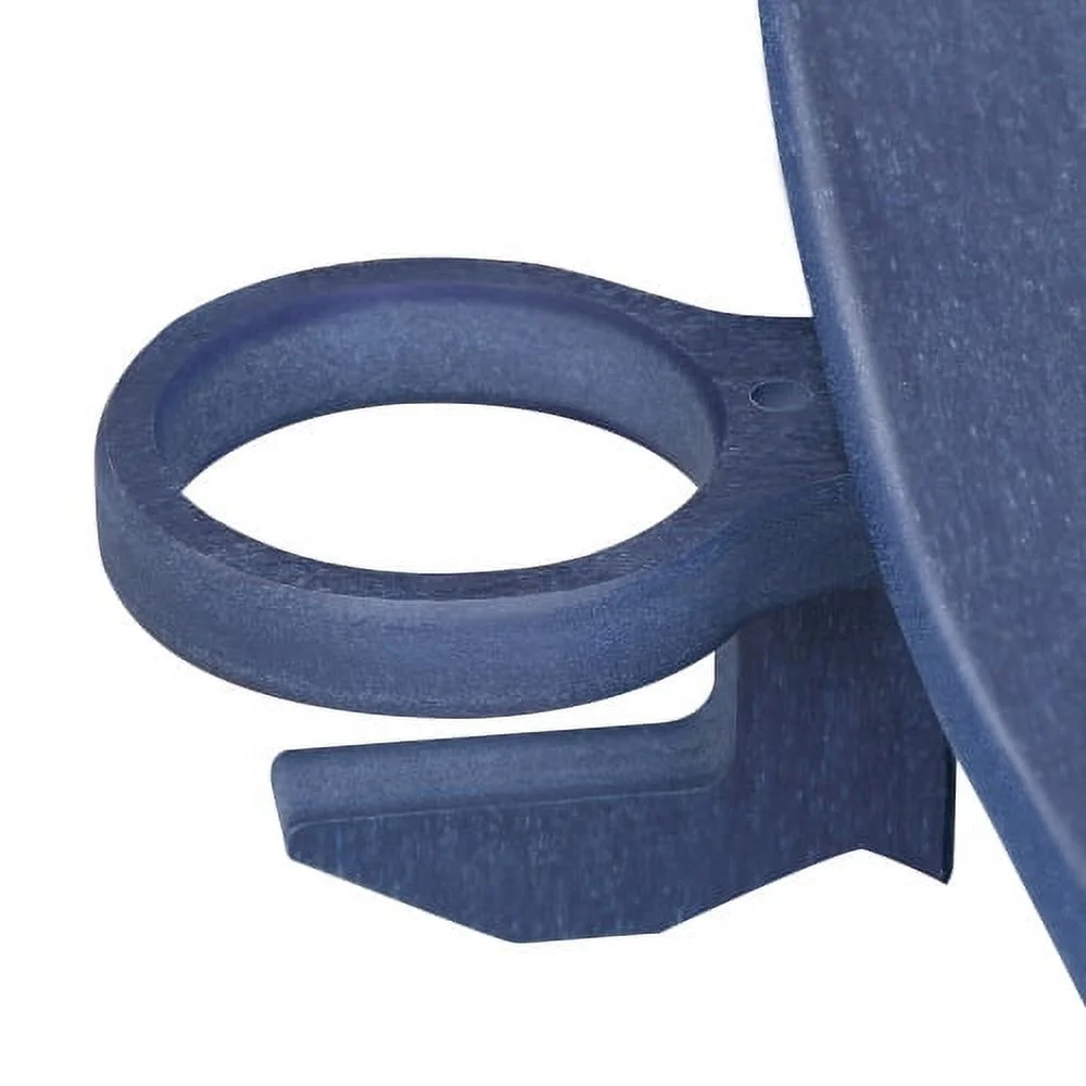 Qulable Folding Outdoor Adirondack Chair for Relaxing, HDPE All-weather Fire Pit Chair, Patio Lawn Chair for Outside Deck Garden Backyardf Balcony, Navy Blue