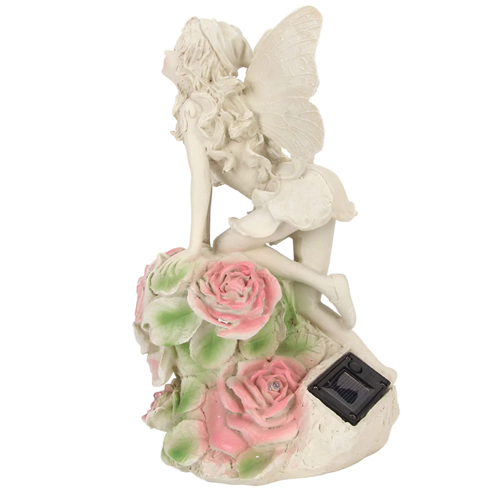 Emoshayoga Angel Solar Lights - Solar Flower Fairy Resin Crafts Angel Solar Lights Solar Garden Statue Garden Patio Villa Decoration Night Lights