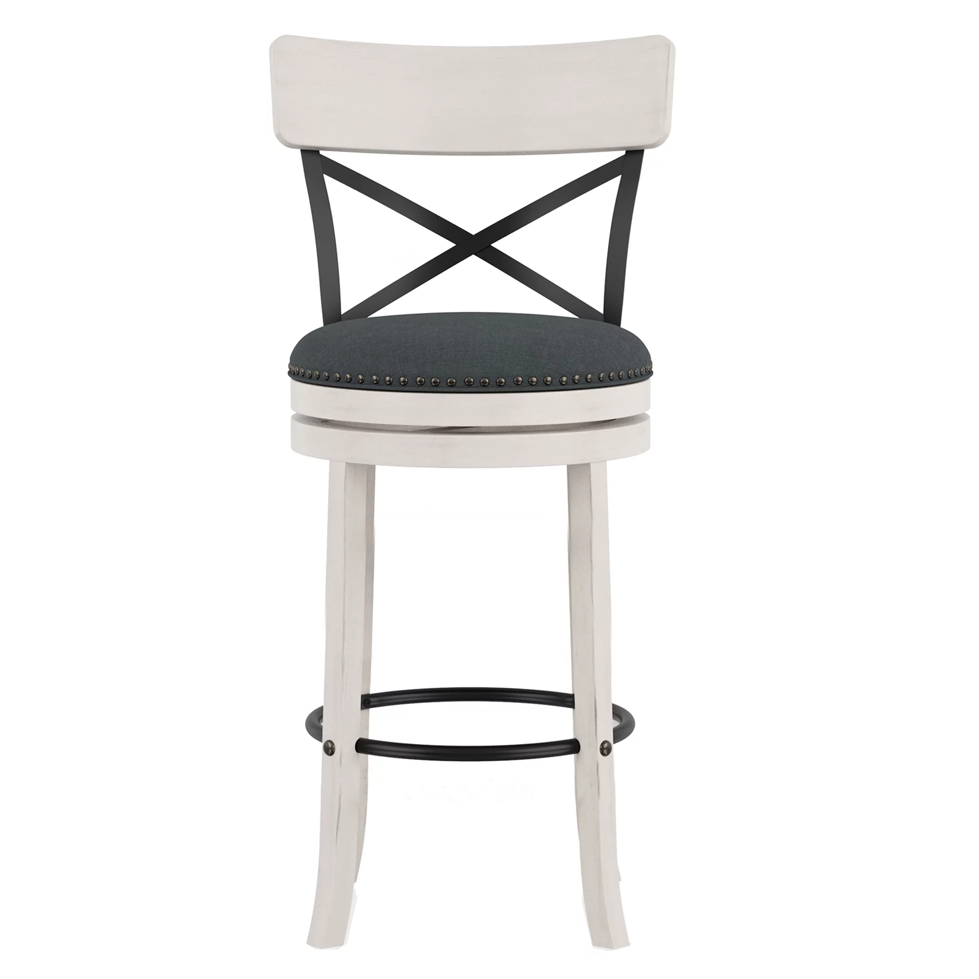 Furniture of America Hillcrest Wood Swivel Barstool-Set of 2, 29-in