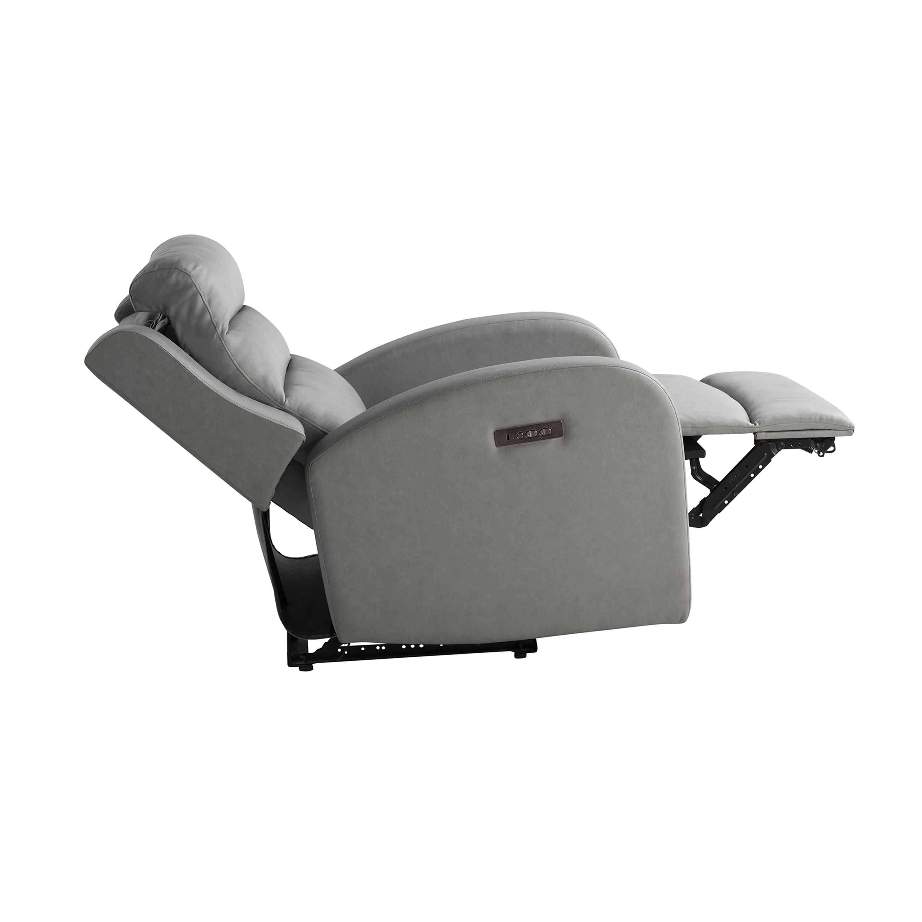 Relax A Lounger Avery Modern Recliner, Grey Faux Leather