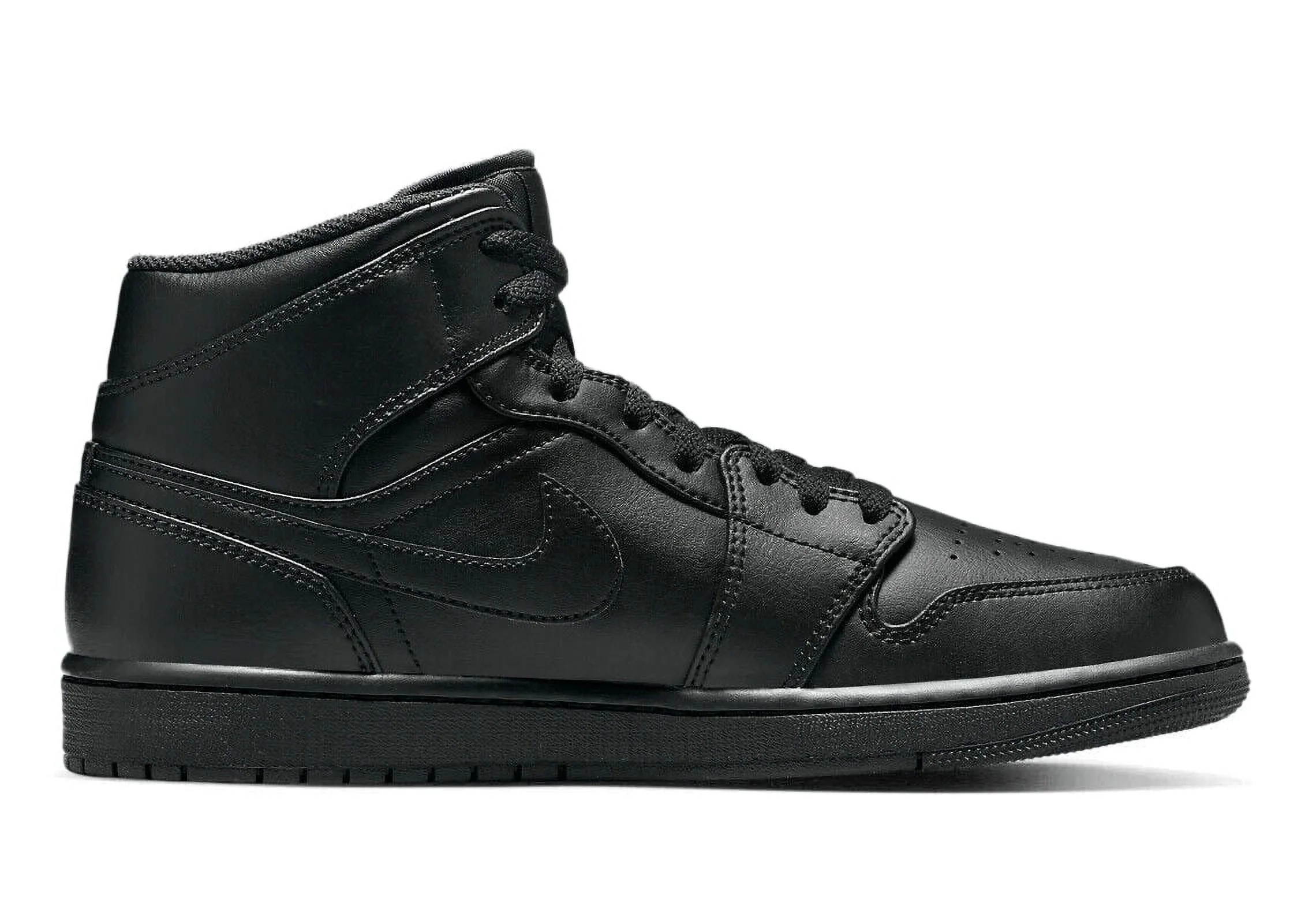 Men's Jordan 1 Mid Black/Black-Black (554724 093) - 9.5