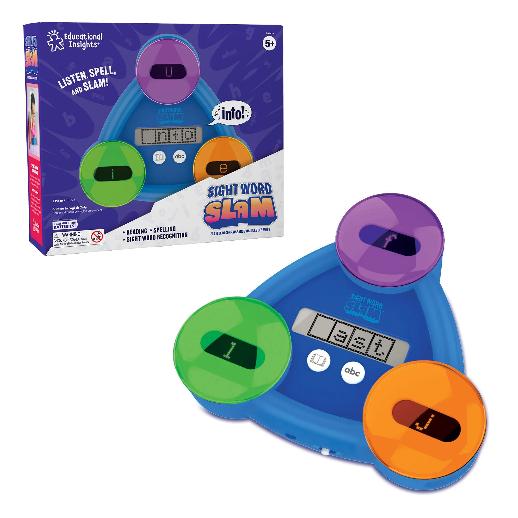 Edcuational Insights Sight Word Slam - Electronic Learning Toys, Handheld Games for Kids Ages 5+