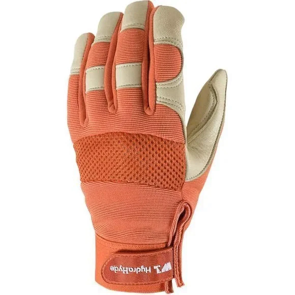 Wells Lamont Women's Hybrid Work/Gardening Gloves, Water Resistant HydraHyde Leather - Green & Orange - 2 Pair/Medium