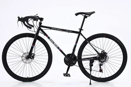 Toro Bikes USA Mens Road/Highway Bike, 29-Inch Wheels, Aluminum Frame, Twist Shifters, 24-Speed, Front and Rear Disc Brakes (Black)