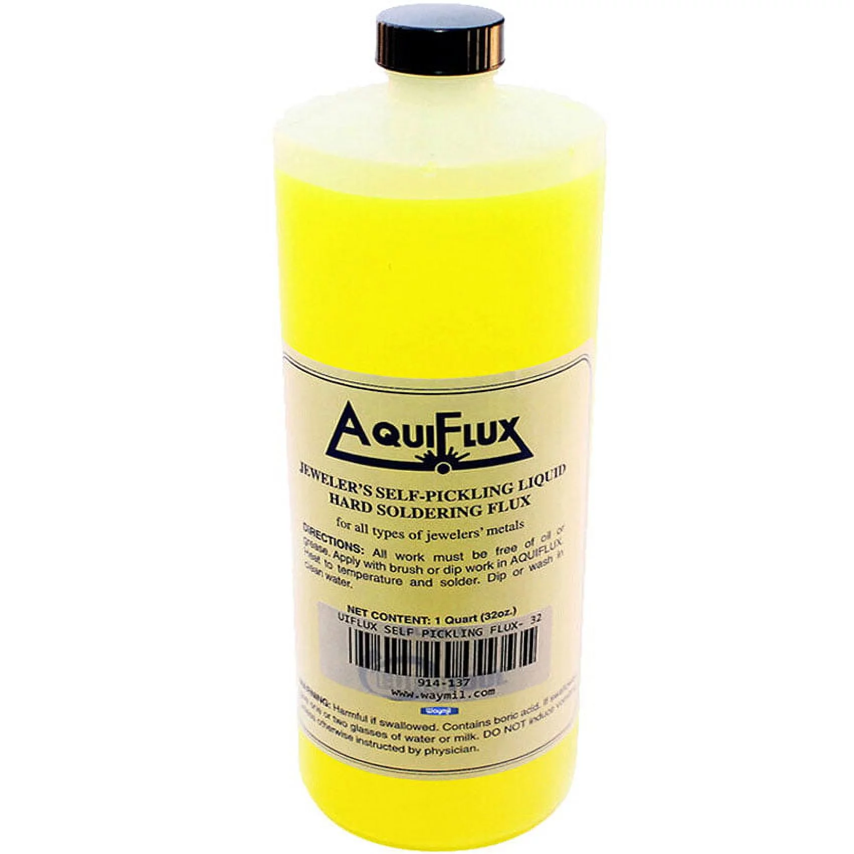 Aquiflux Self Pickling Flux Gold Silver Jewelry Hard Soldering 32 Oz (Quart)