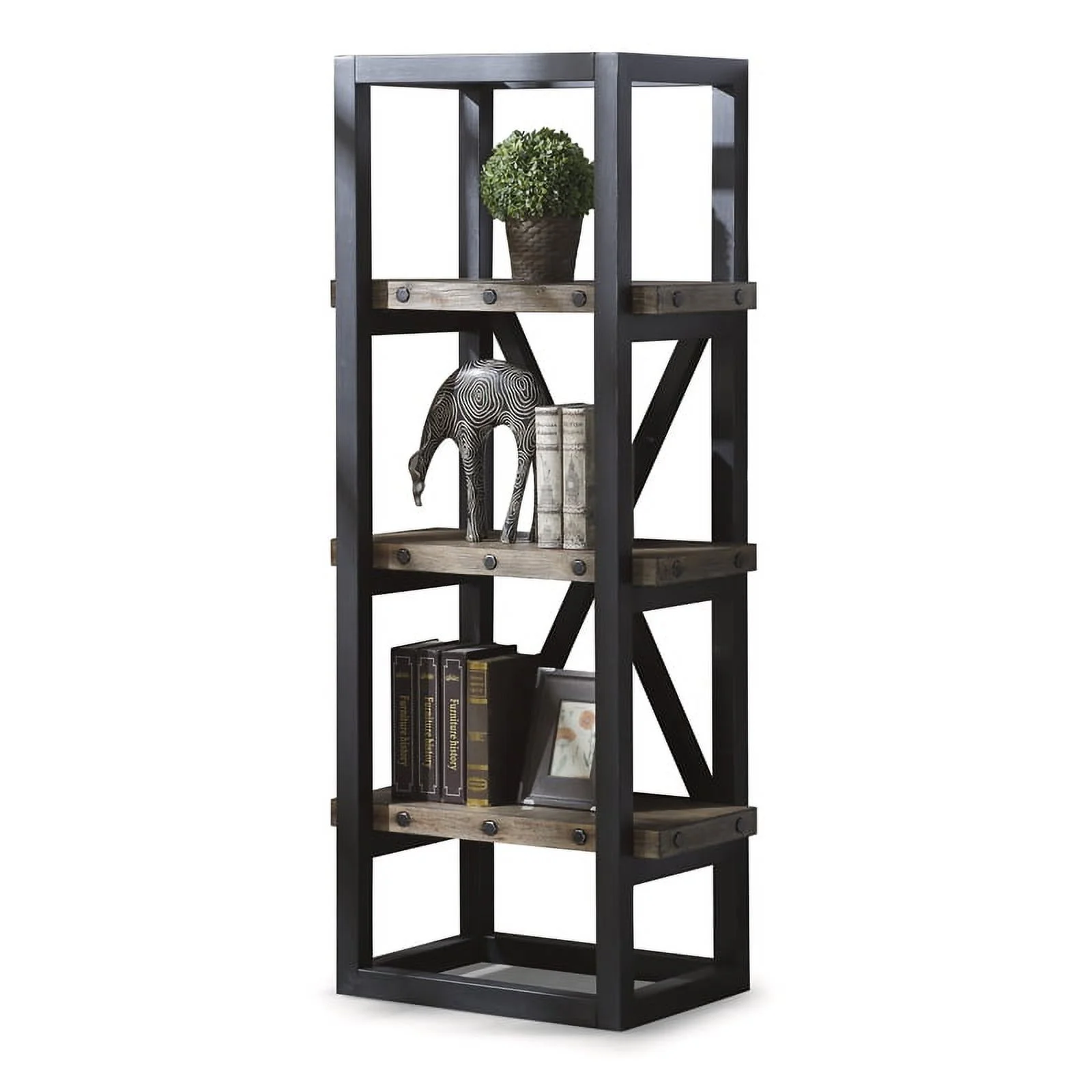 Home Square 2-Piece Set with Side Pier and Console in Light Brown