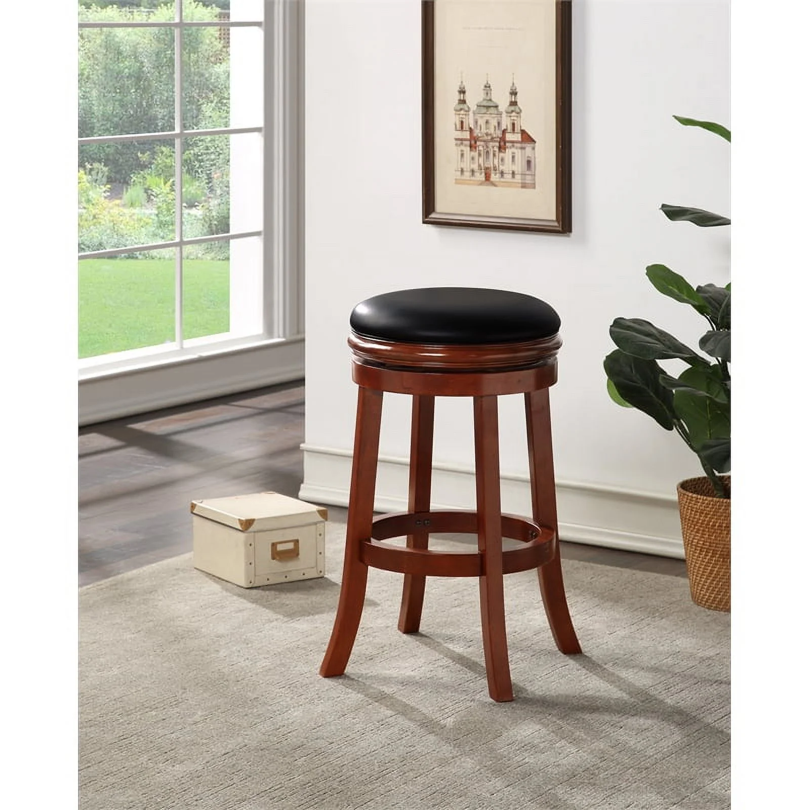 Boraam Backless Swivel Bar Stool - Cherry