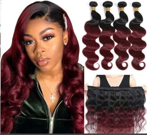 10A Ombre Brazilian Hair Body Wave (T1B/99J,18