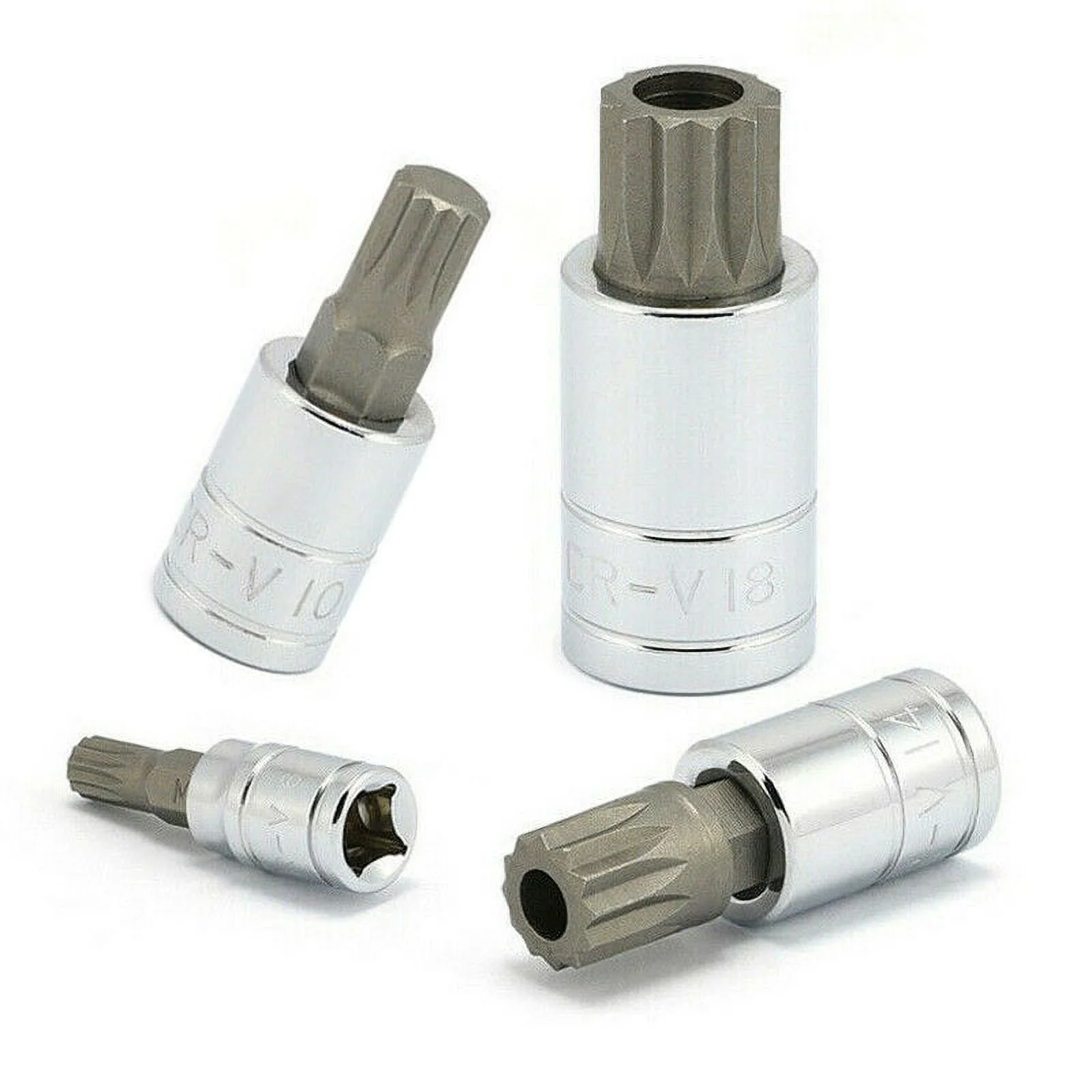 10pcs XZN 12 Point MM Triple Square Spline Bit Socket Steel 4-18mm Tool Set