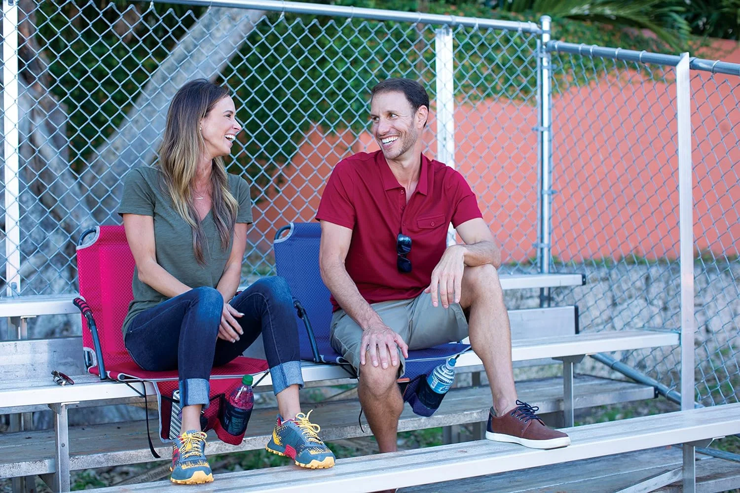 Rio Gear  Stadium Chair With Wrapped Arms, Red