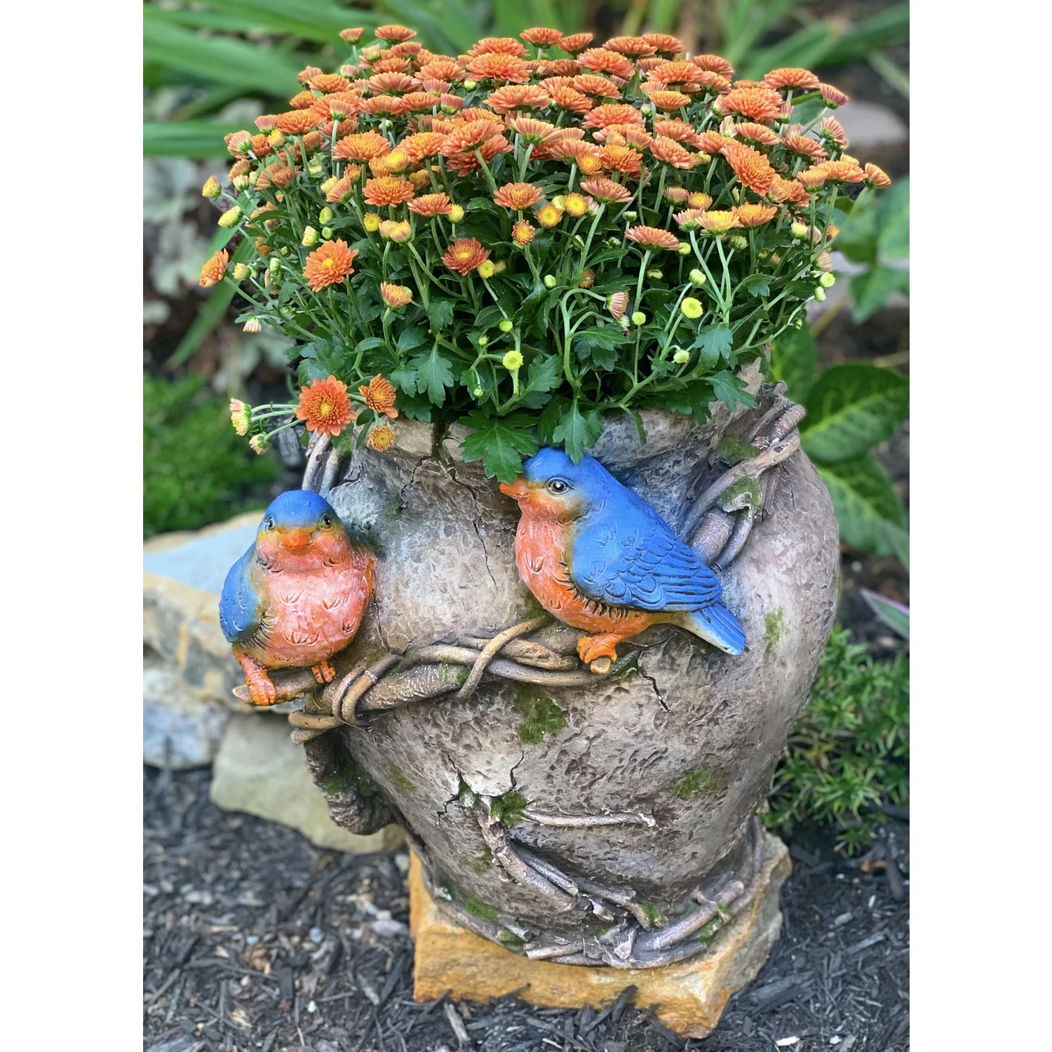 Red Carpet Studios Planter Blue Birds