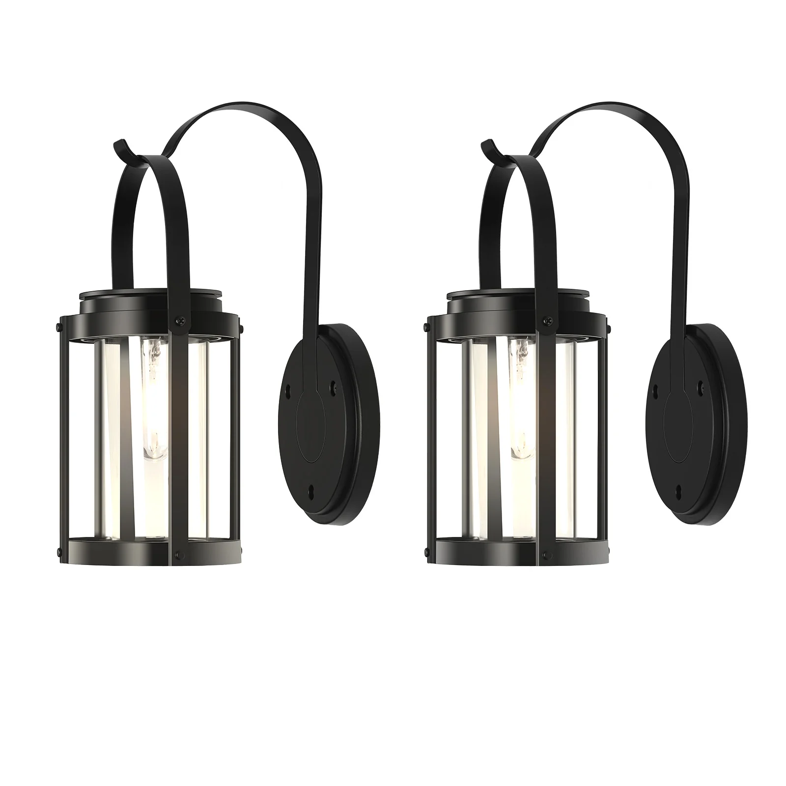 Solar Hanging Lantern Lights Waterproof Solar Garden Lights Backyard Wall Lights Vintage Metal Garden Lights