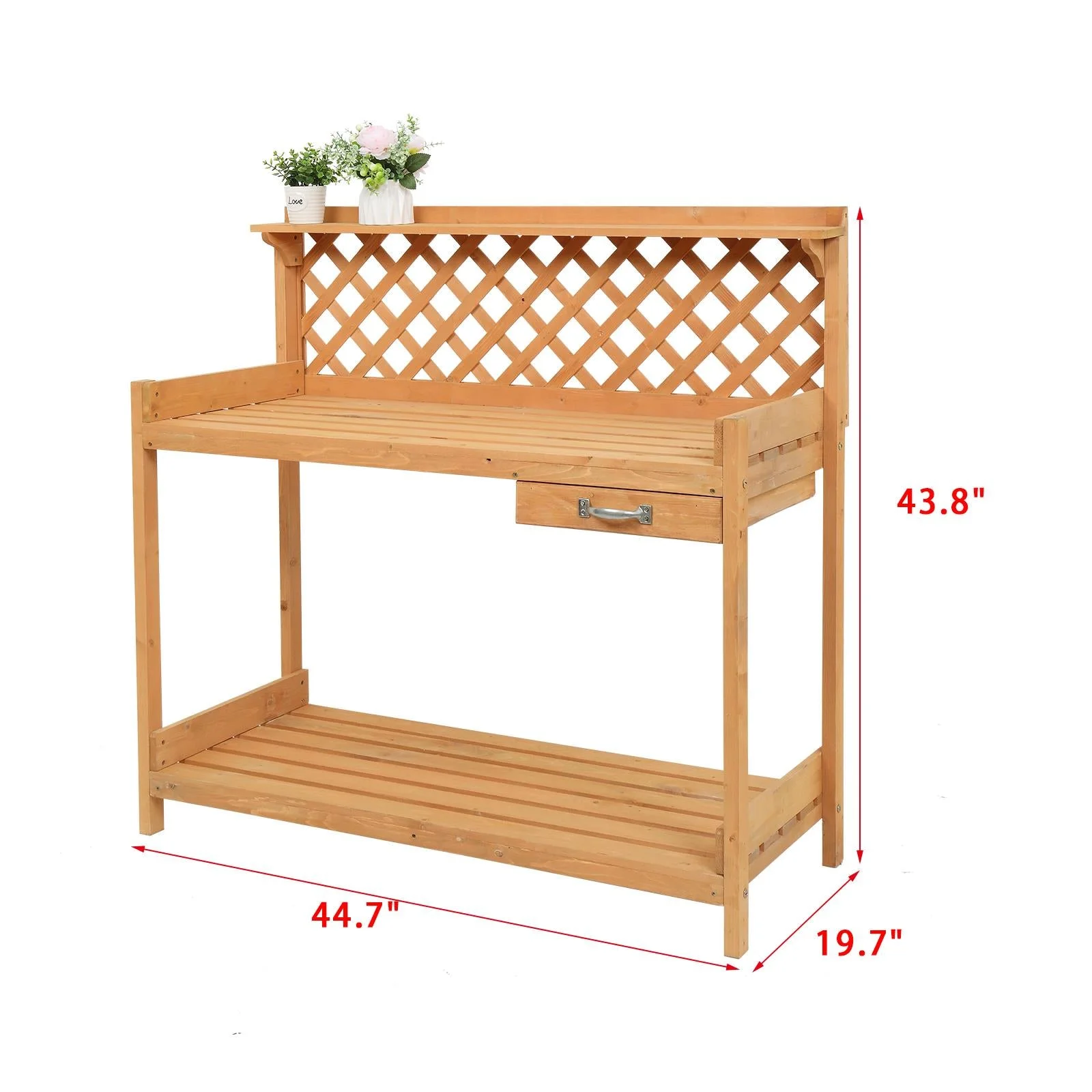 Burufy Garden Workbench With Drawer