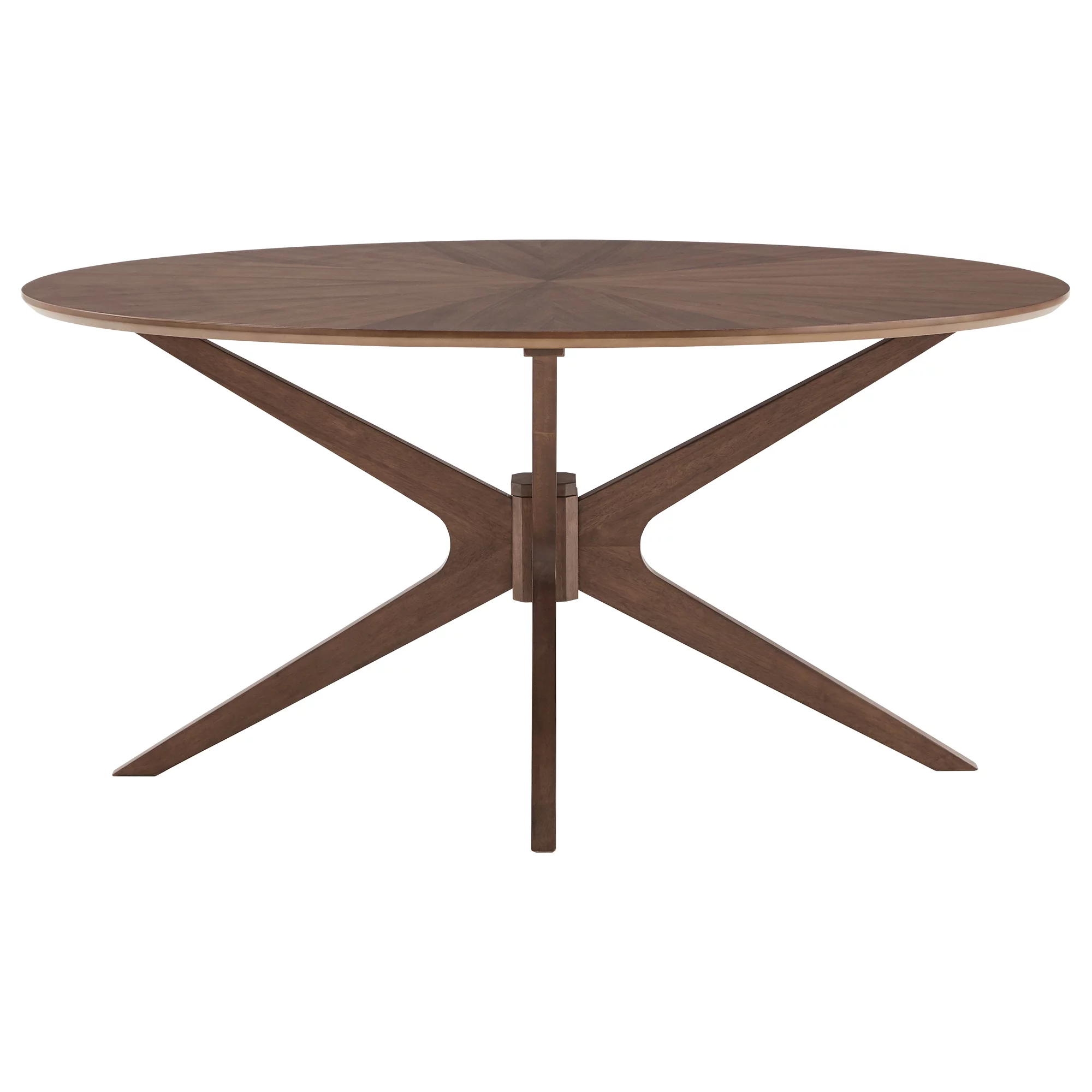 Weston Home Shaynah Walnut Finish Oval Dining Table
