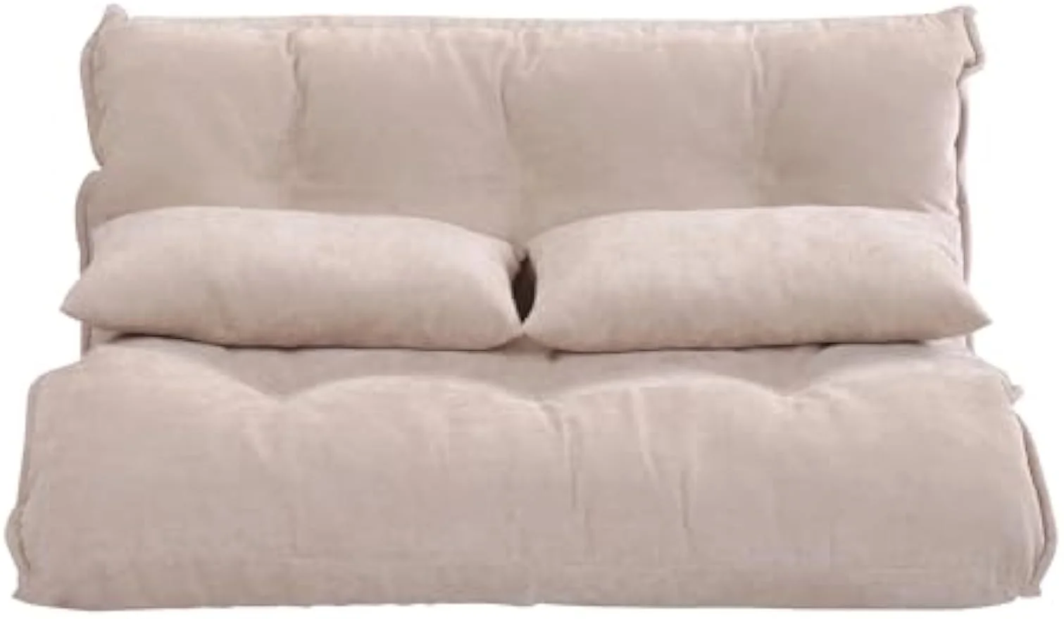 Lazy Sofa Adjustable Folding Futon Sofa Video Gaming Sofa with Two Pillows