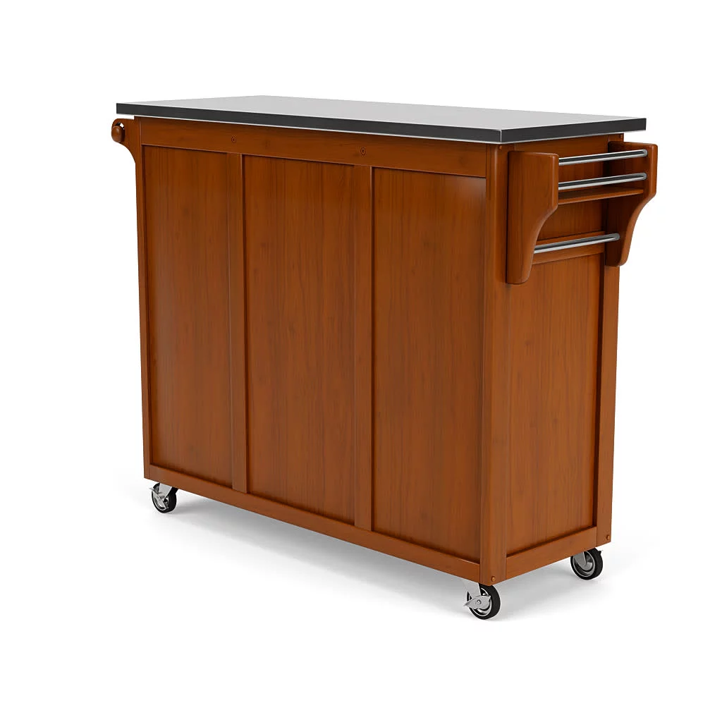 Create-a-Cart Brown Kitchen Cart
