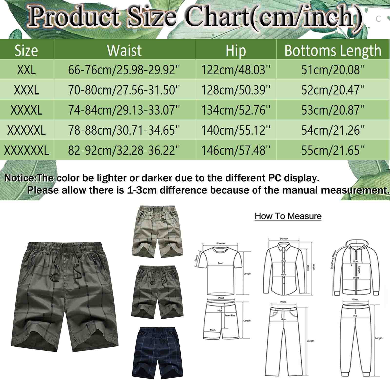 JUMESGU Mens Shorts Elastic Waistband with Pockets Men's Athletic Hiking Shorts Lightweight Outdoor Shorts with Zipper Pockets (Black,XXXL)