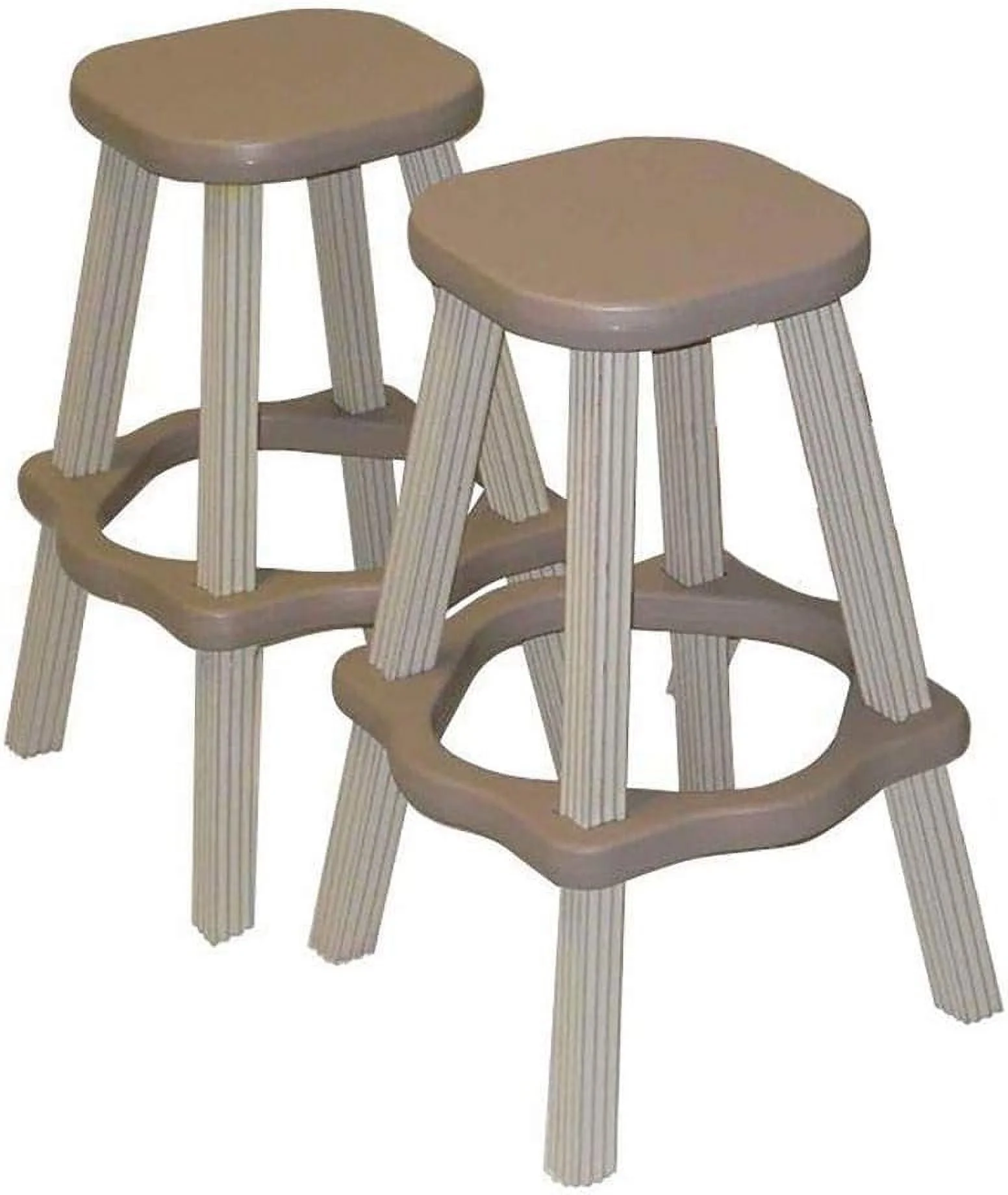 Barstool Set (2/Carton), Taupe/Beige, 26 Inches Tall