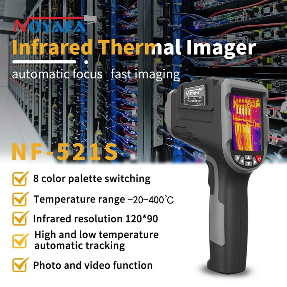 NOYAFA Thermal Imager,Thermal Camera  Vision Infrared 120 x 90 Handheld Definition Thermal NF-521S Professional IR Thermal x 90 IR Thermometer x 192 IR HAVOU PAPAPI 256 x 192 dsfen LAOSHE