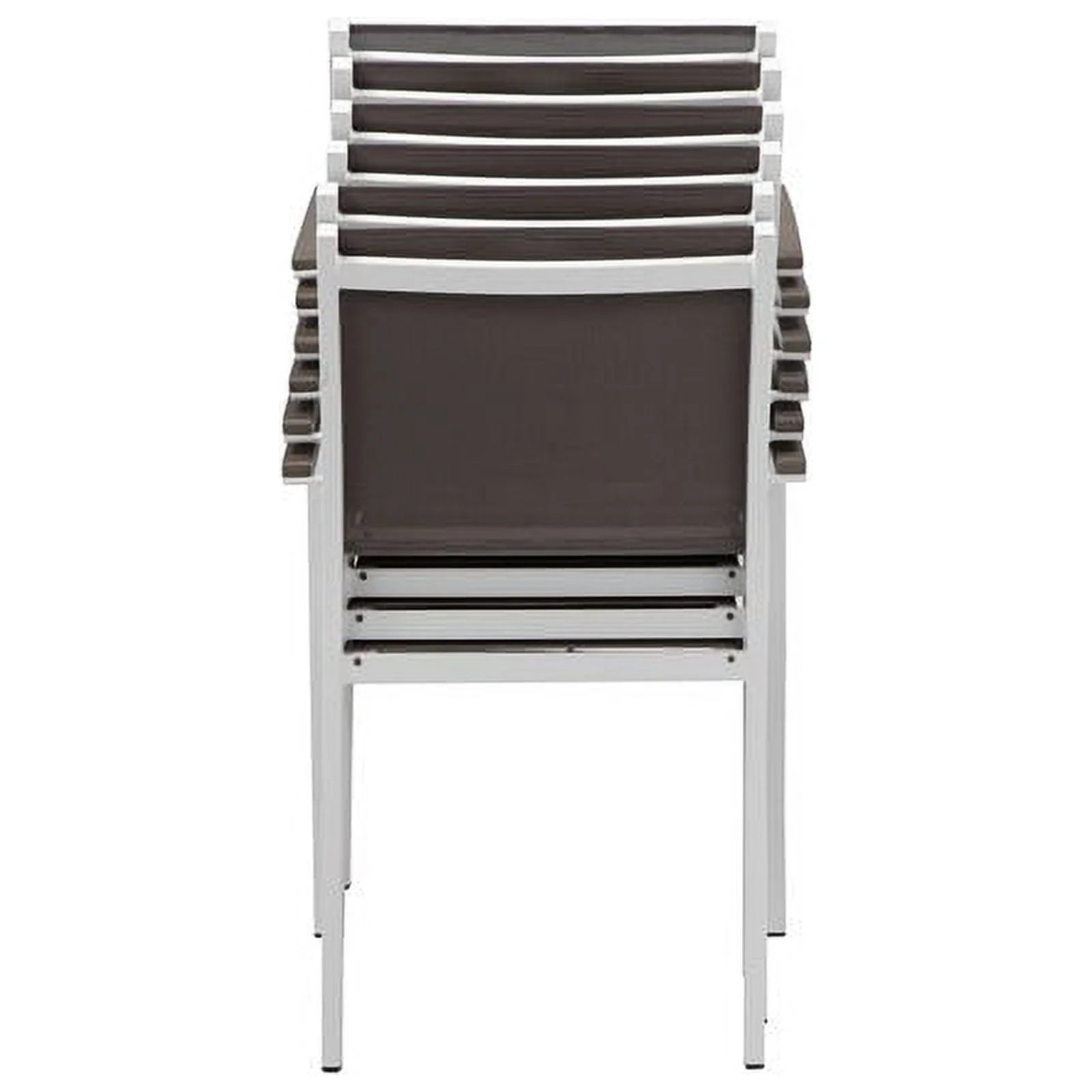 Pangea Home Chester 15-piece Modern Aluminum Patio Sofa Set in White/Gray