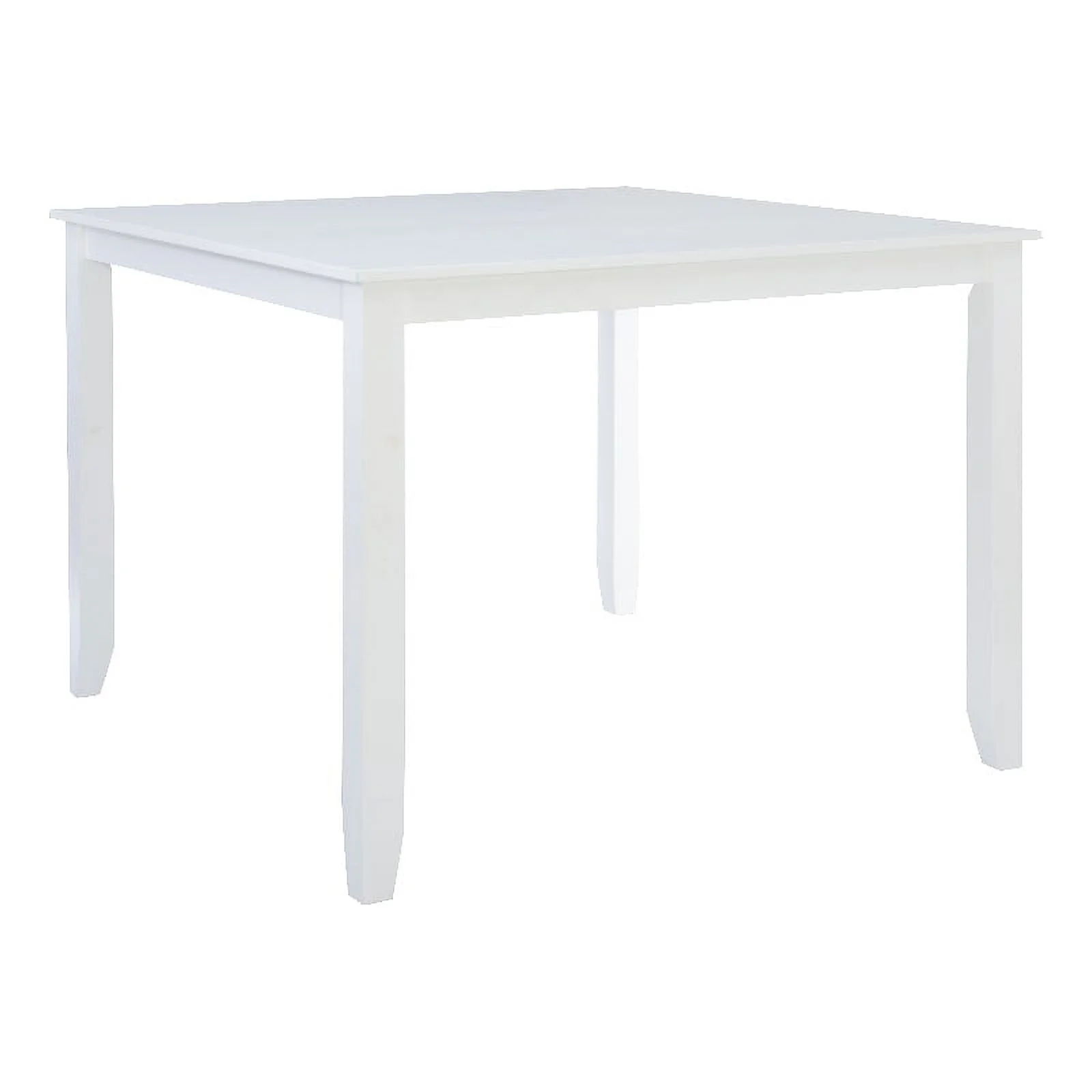 Pemberly Row Wood Casual Square Counter Height Dining Table Seats 4 in White