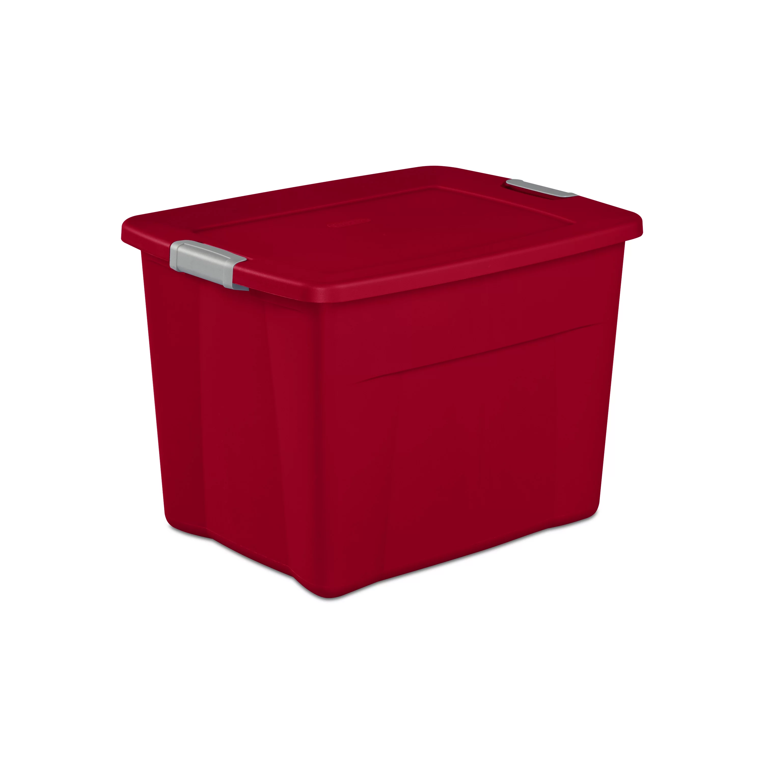 Sterilite Plastic 22 Gallon Latch Tote Infra Red Set of 6