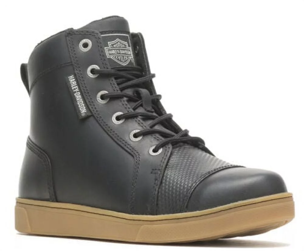 New In Box Harley-Davidson Men's Breman Black Motorcycle Sneaker Boots D96260