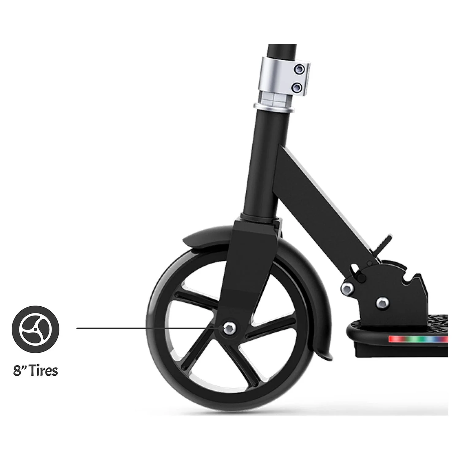 Jetson Jupiter Jumbo 2-Wheel Kick Scooter, Black, Ages 8+