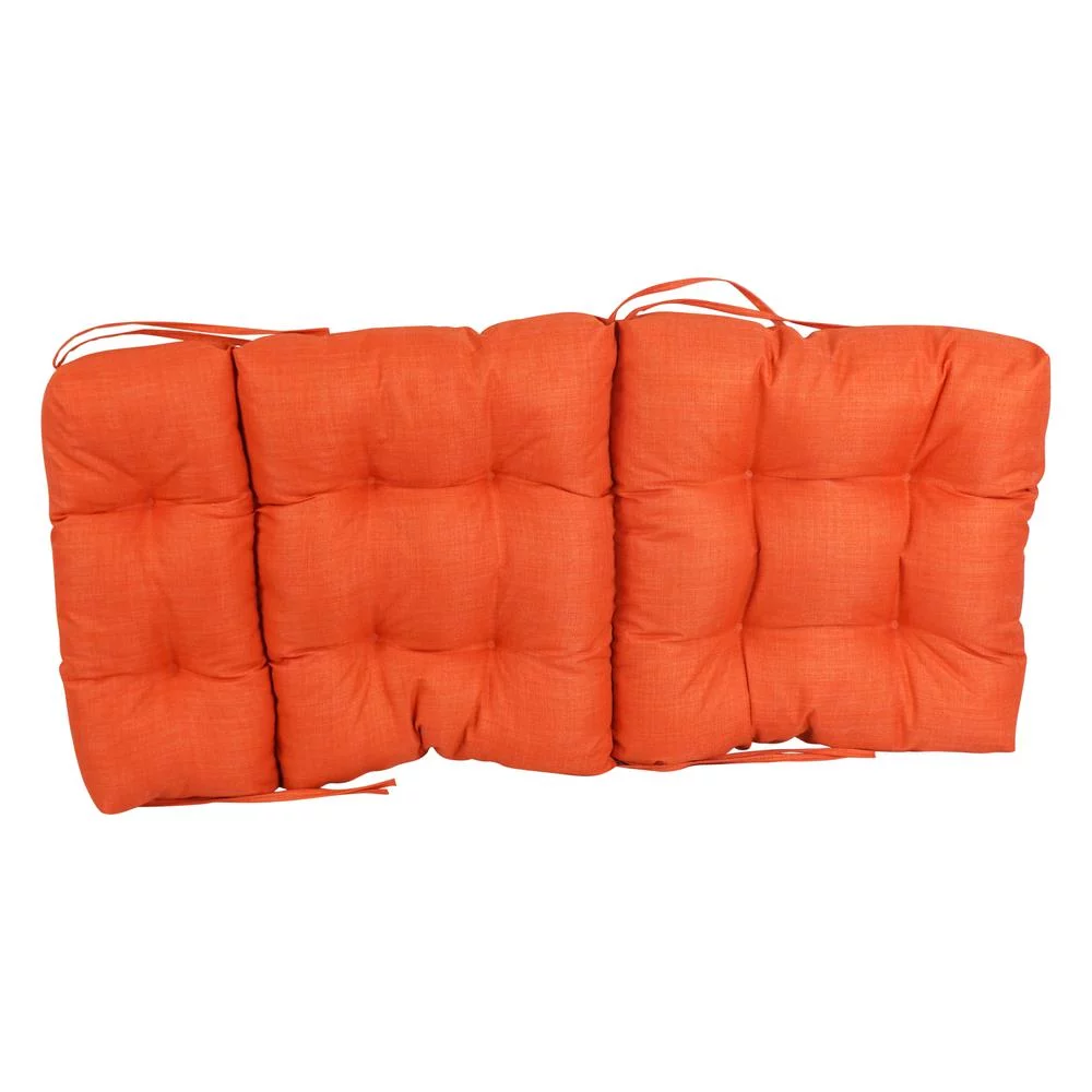 Blazing Needles 22-inch by 45-inch Spun Polyester Solid Outdoor Tufted Chair Cushion