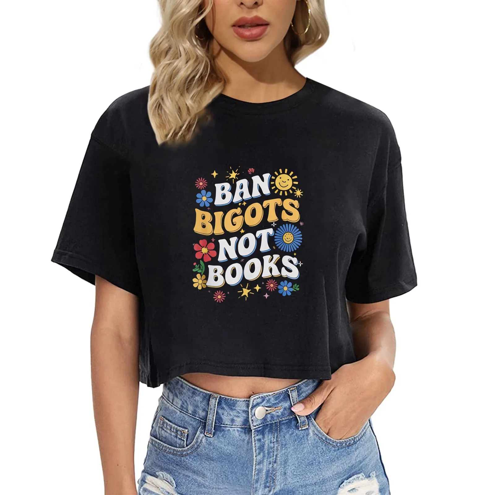Bookish Excursion Crop T-Shirt Funny Book Lover Gift Crop Tee
