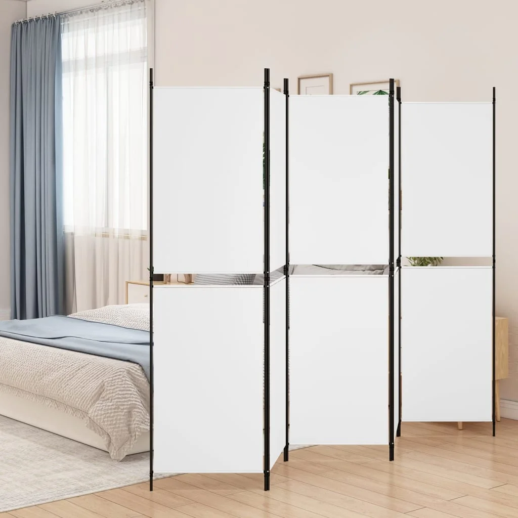 Anself 5-Panel Room Divider White 98.4