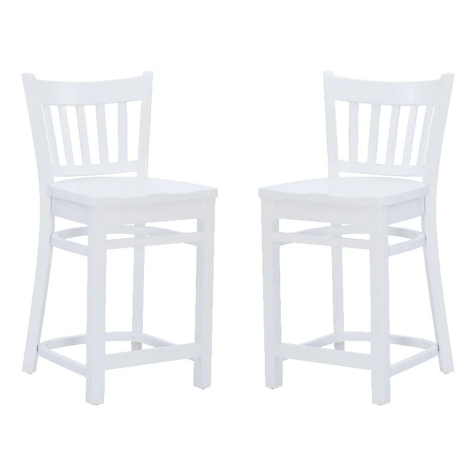 Linon Zane Solid Beechwood Set of 2 Curved Slat Back 24