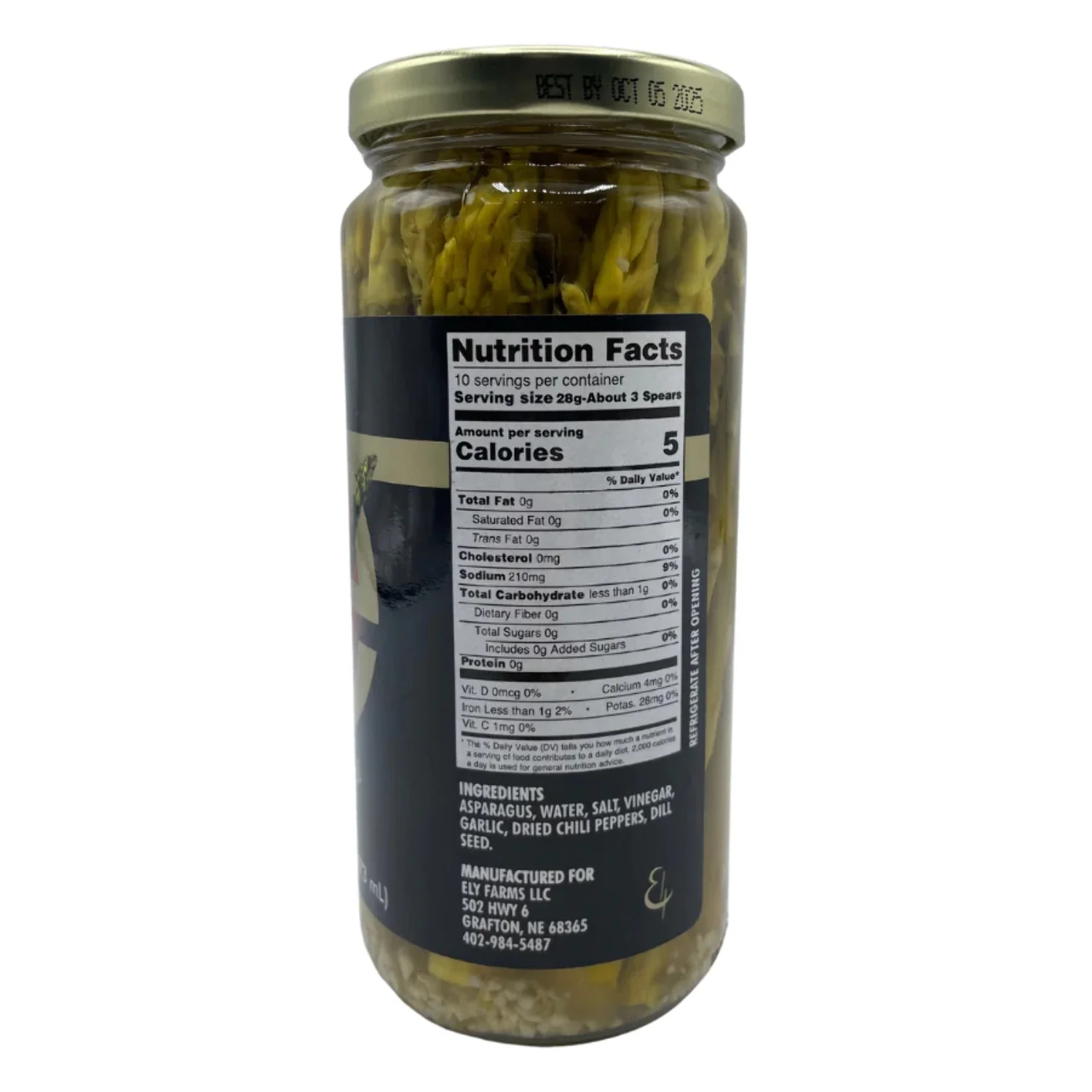 Pickled Asparagus | Bloody Mary Gourmet Garnish | Delicious Appetizer | Harvested Fresh | Zesty and Crunchy Spears | Made in Nebraska | 16 oz. Jar | Pack of 2 | Shipping Included