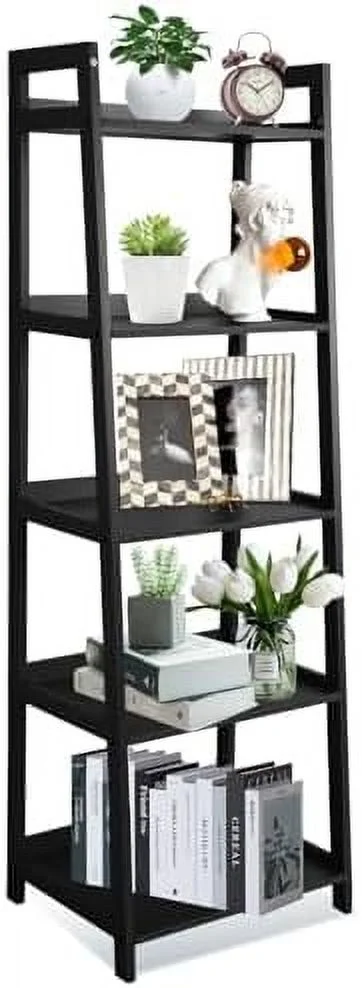ZWNLKQG TAG 3 Tier Bookshelf  Metal Frame Small Bookcase Display   Industrial Bookshelf with   Rustic Shelving Units and   Book   Room  Bedroom & Home Office  Black