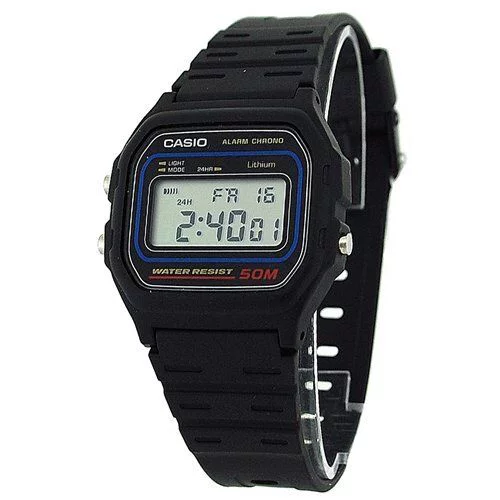 Casio W59-1V Men's Classic Black Digital Watch