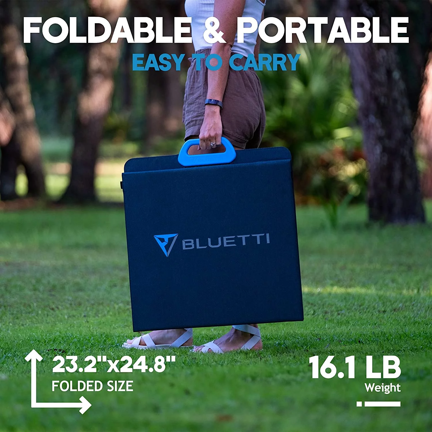 BLUETTI Solar Panel 2PCS 200W Foldable Solar Power Backup,PV200 for AC200P/Max/EB70S/EB55 Portable Power Stations ,Off-Grid Supplies for Outdoor Camping