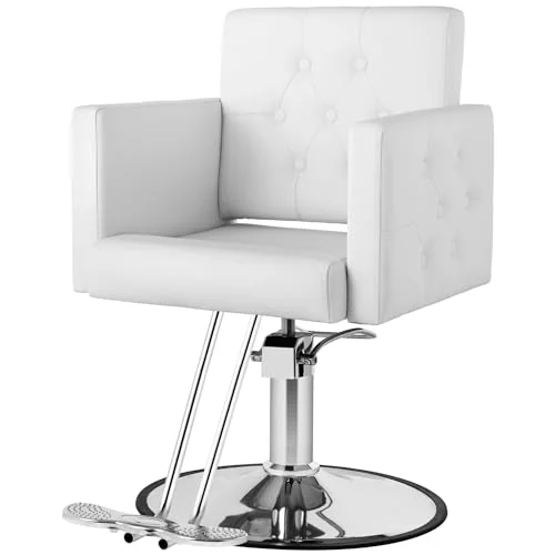 Hair Chair Salon Chair for Hair Stylist, Salon Styling Chair with Heavy Duty Hydraulic Pump, 360 Degree Rolling Swivel, Shampoo Chair Tattoo Chair Beauty Salon Spa Equipment, Max 330lbs