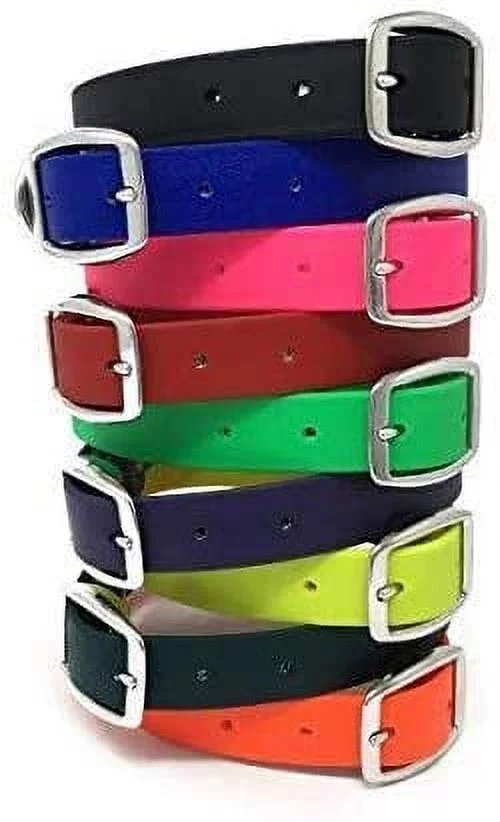 Regal Dog Products Waterproof Dog Collar with Double Buckle and D Ring