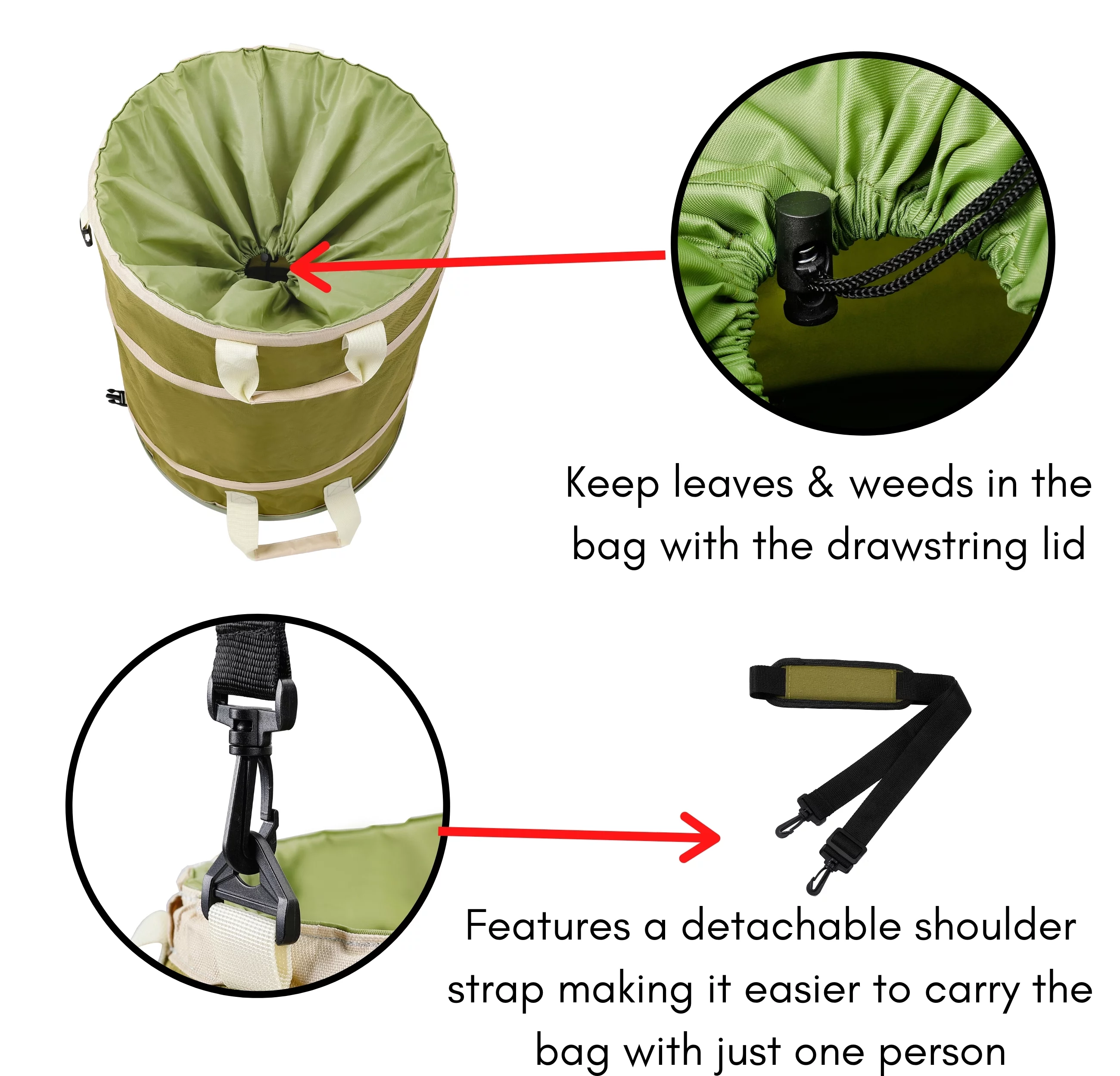 BirdRock Home 30 Gallon Collapsible Lawn and Leaf Bag - Green