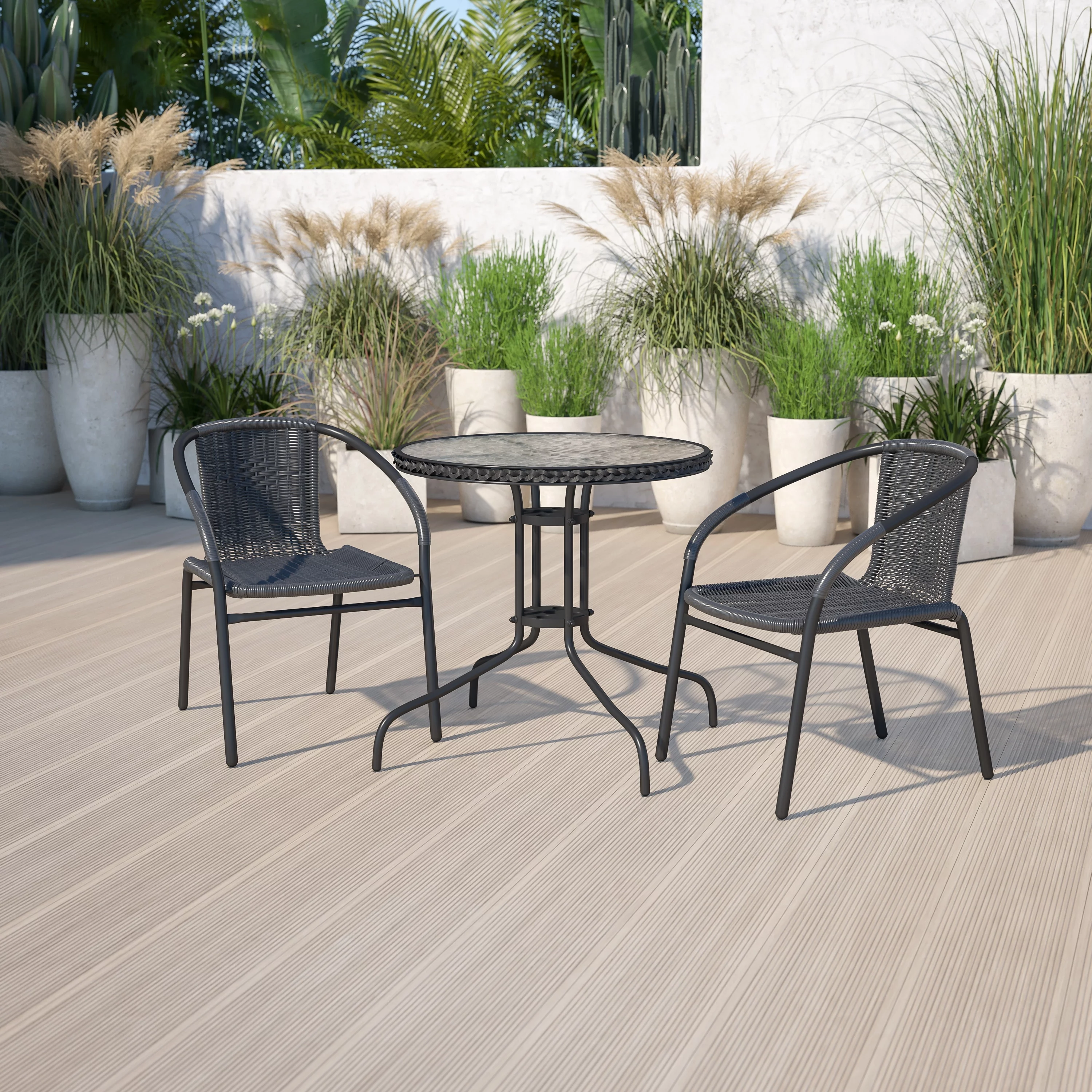 Flash Furniture 3-piece Outdoor Table/Chair Set - 28.75