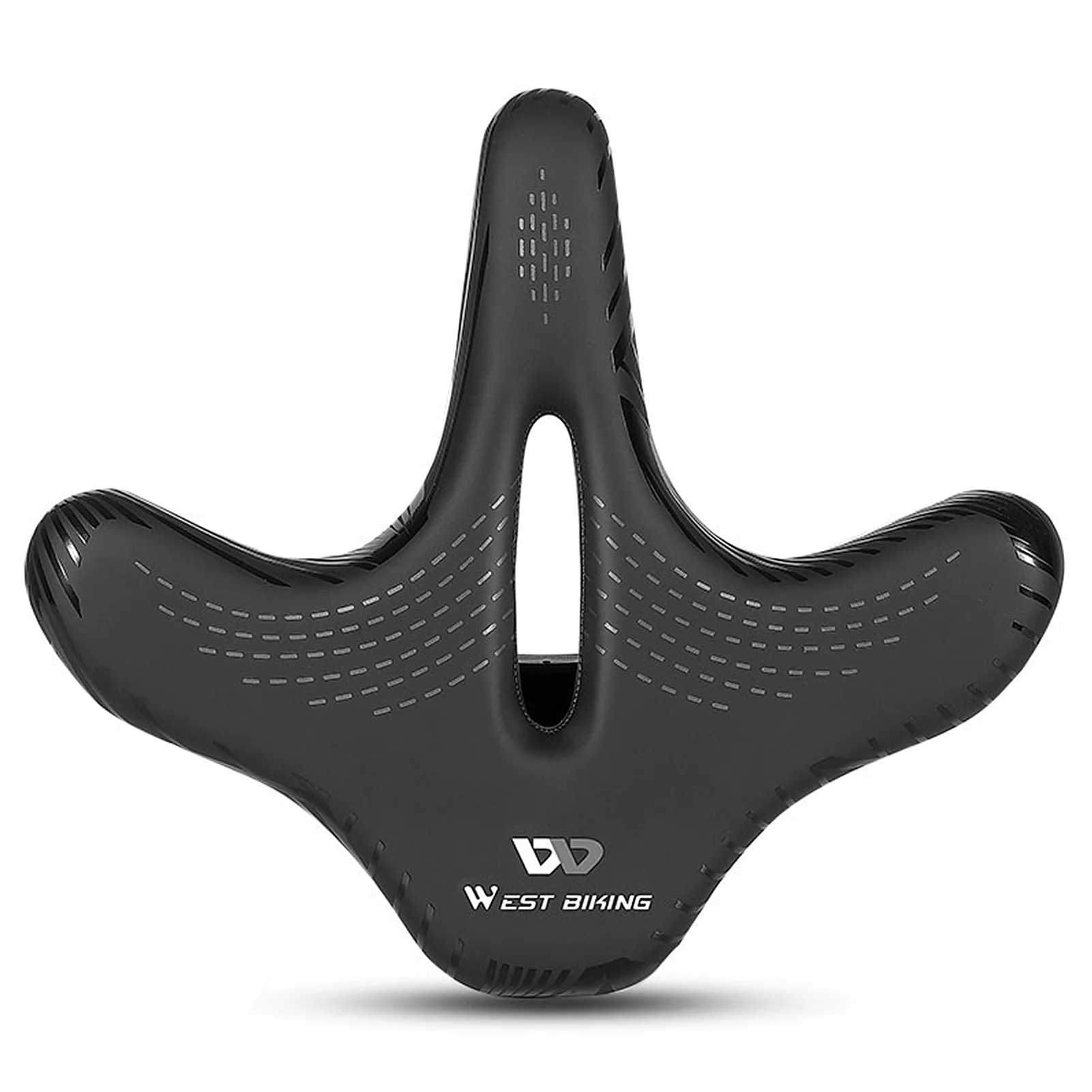 Wide Bike Saddle Comfortable Mountain Cushion Pad Waterproof Cycle Seat Saddle for Men Women Road MTB