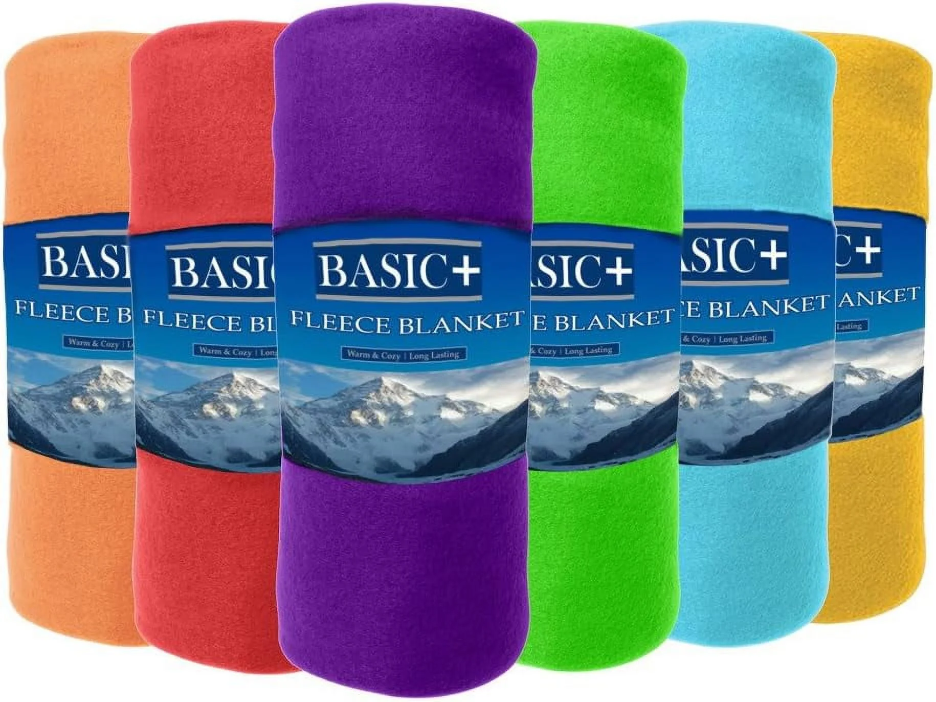 Wholesale Case Packed Fleece Throw Blankets & Decorative Furniture Covers Bulk Of 24 By Premium – 100% Soft, Warm Polyester – Solid Assorted, Individual Colors Available – 50X60 Size - Assorted Colors