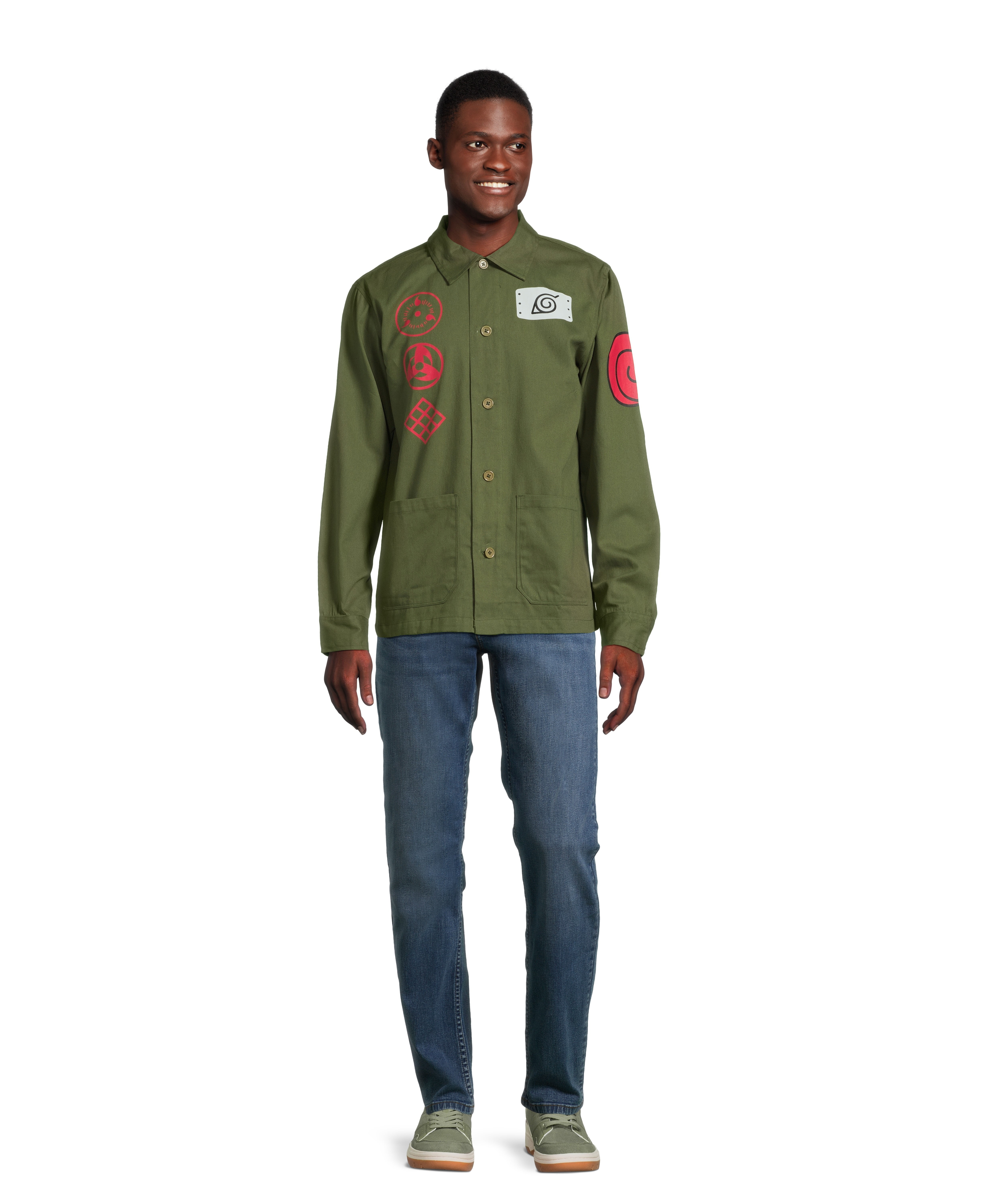 Naruto Shippuden Men's Kakashi Hatake Cotton Jacket, Sizes S-2XL