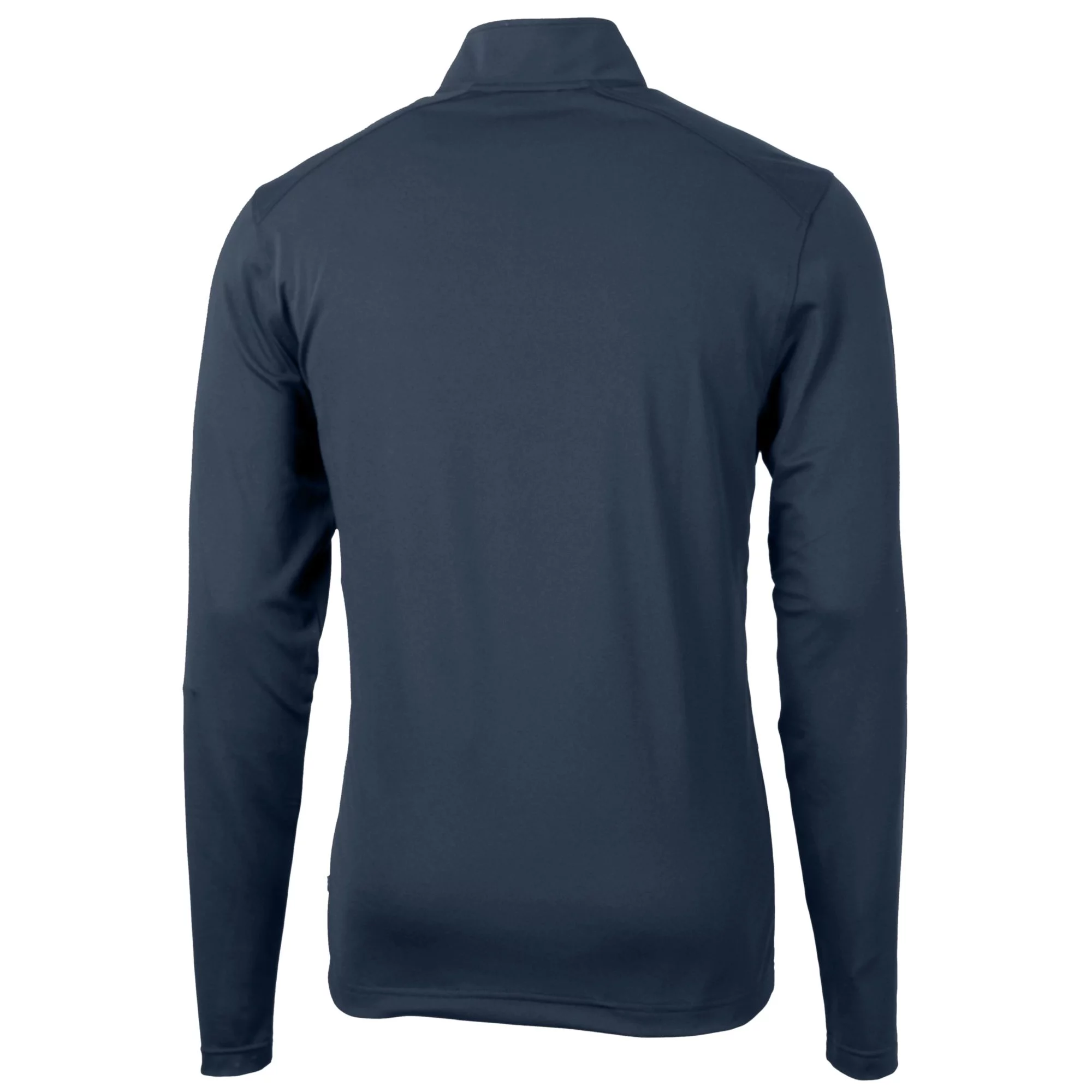 Men's Cutter & Buck  Navy Milwaukee Brewers Virtue Eco Pique Recycled Quarter-Zip Pullover Top