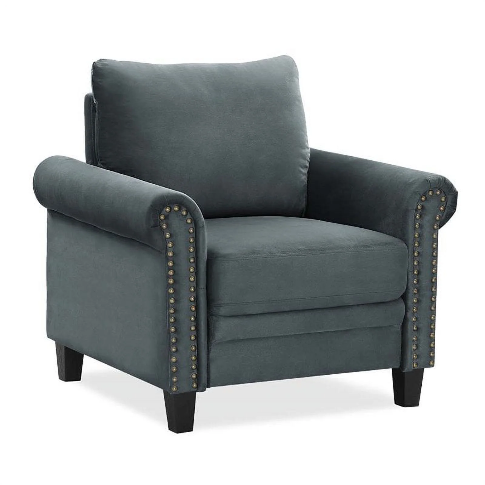Set of 2 Nailhead Trim Loveseat and Accent Chair