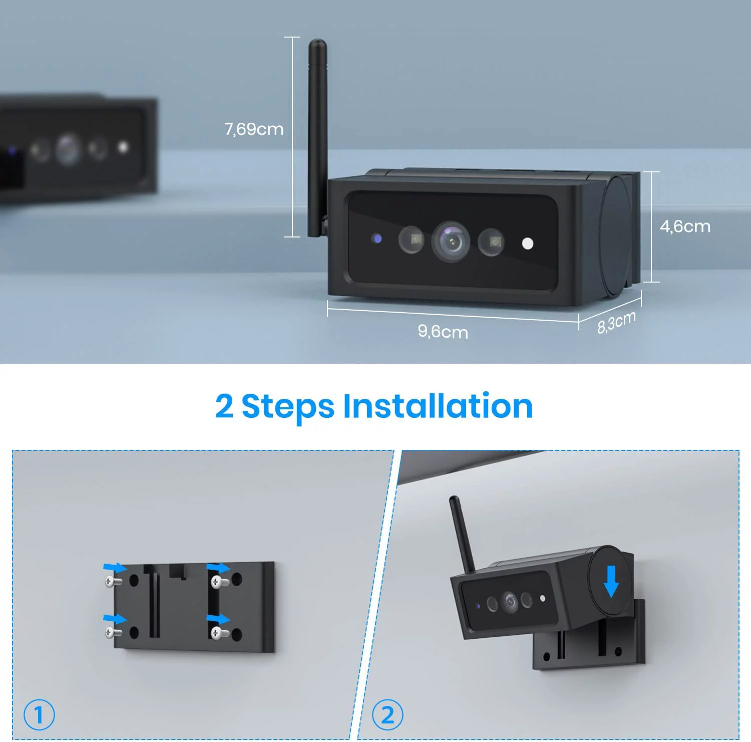 AUTO-VOX 1080P RV Backup Camera Wireless for Solar4 Only,No Wires Installation Rear View Camara , IR Night Vision Back up Camera for Car/Truck