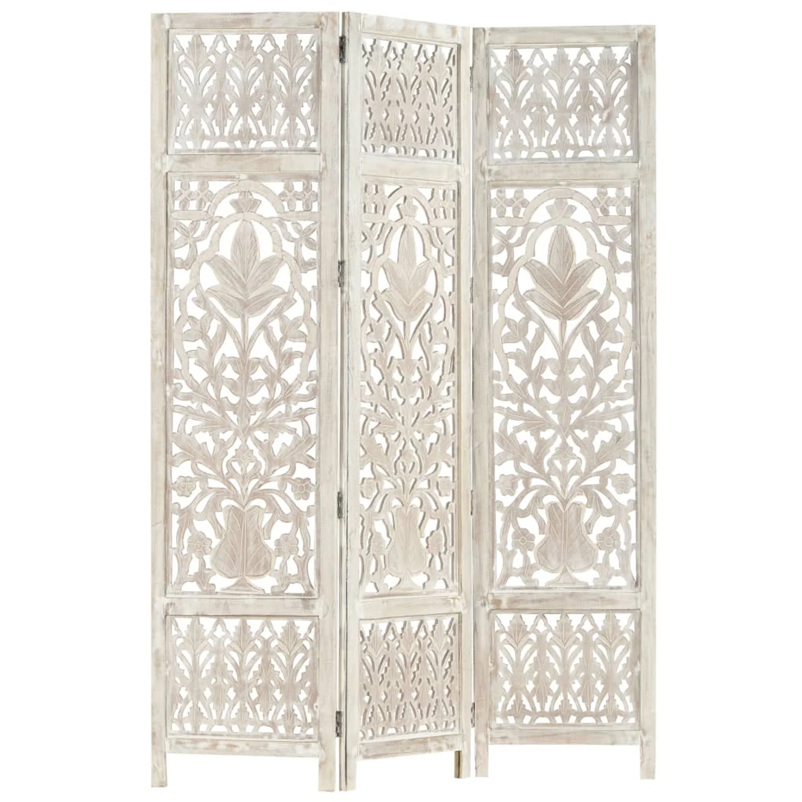Andoer parcel,Room Screen White 3-panel Divider White 47.2